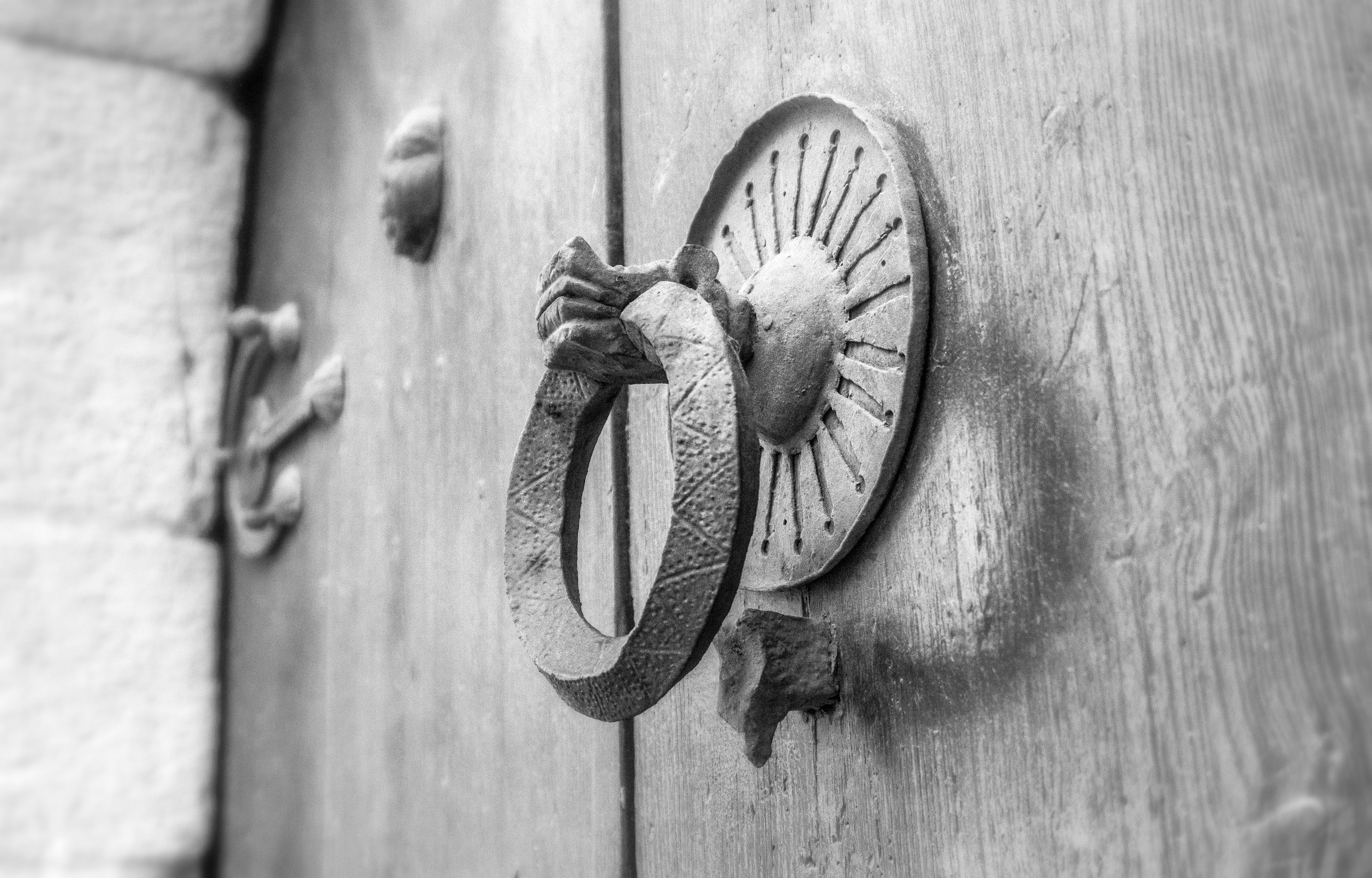 rough, no people, rusty, iron, design, metal, close-up, spent, outdoors, 5K, wall - building feature, floral pattern, day, surface, old, weathered wood, HD Wallpaper