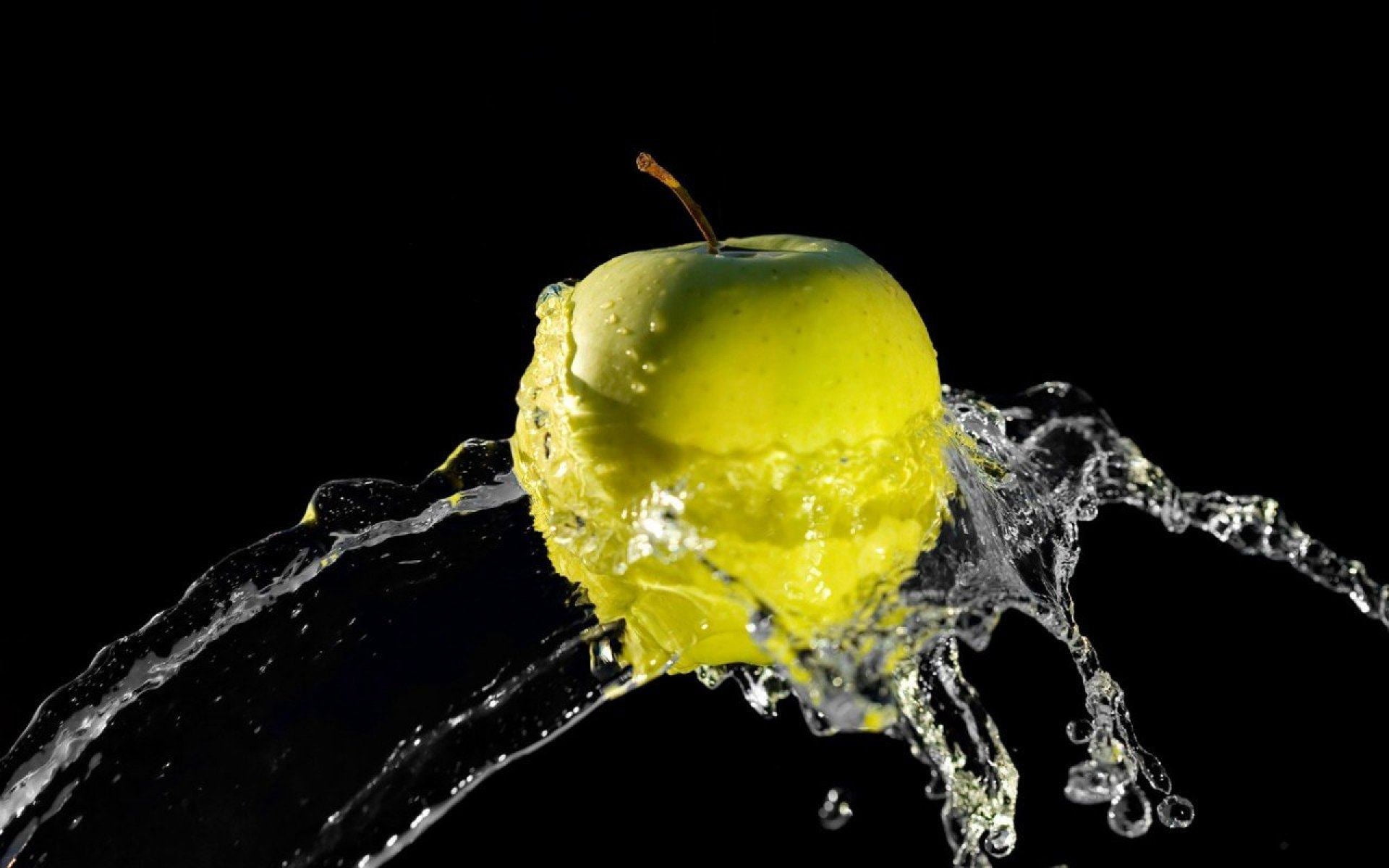 white, food And Drink, food, studio shot, granny, green Color, apple, breaking, freshness, bubble, refreshment, spray, falling, healthy Lifestyle, backgrounds, HD Wallpaper