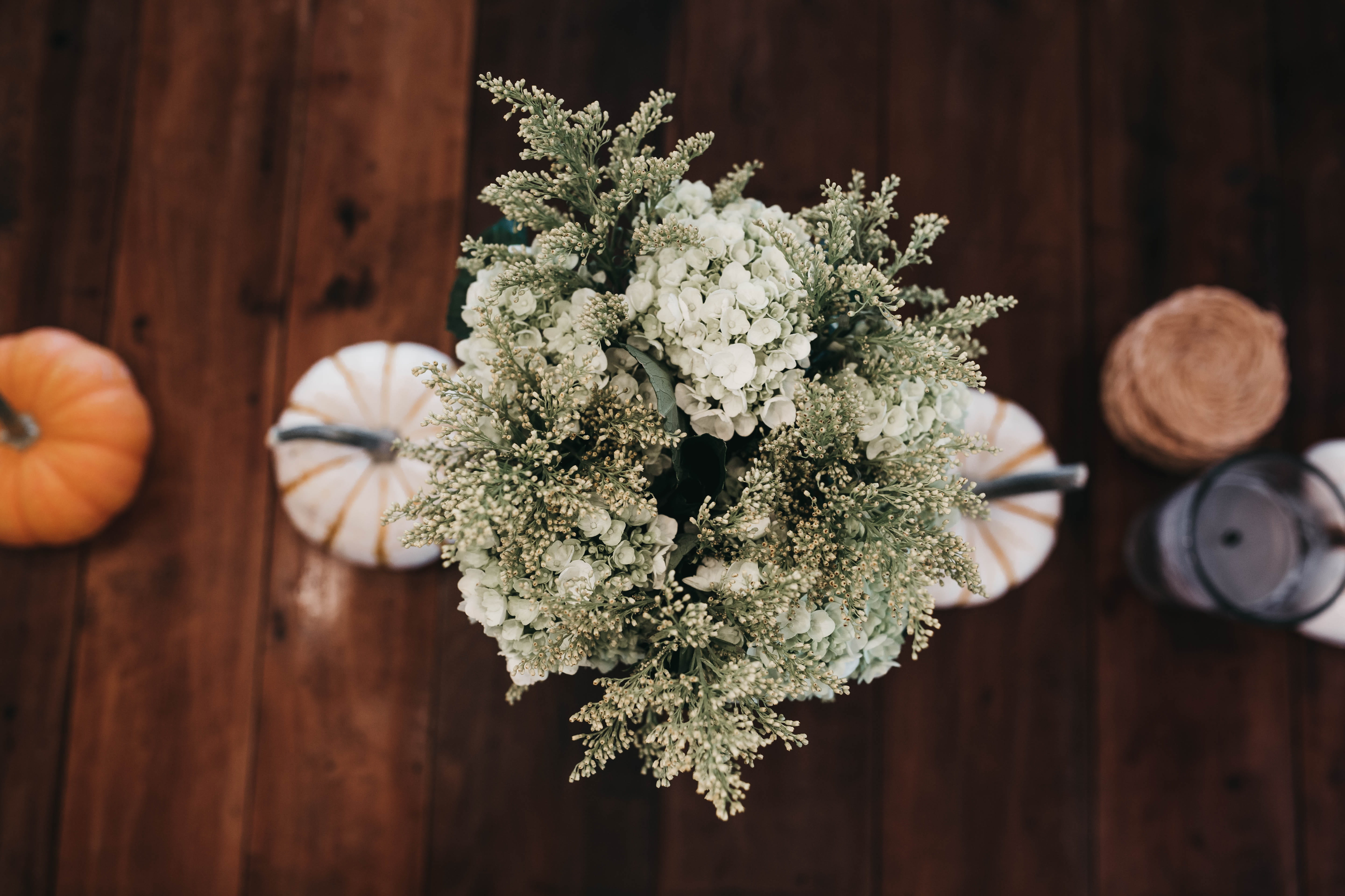 table, no people, interior design, nature, halloween, wooden table, decor, flower head, white, wellbeing, surface, fall, focus on foreground, wooden, close-up, HD Wallpaper