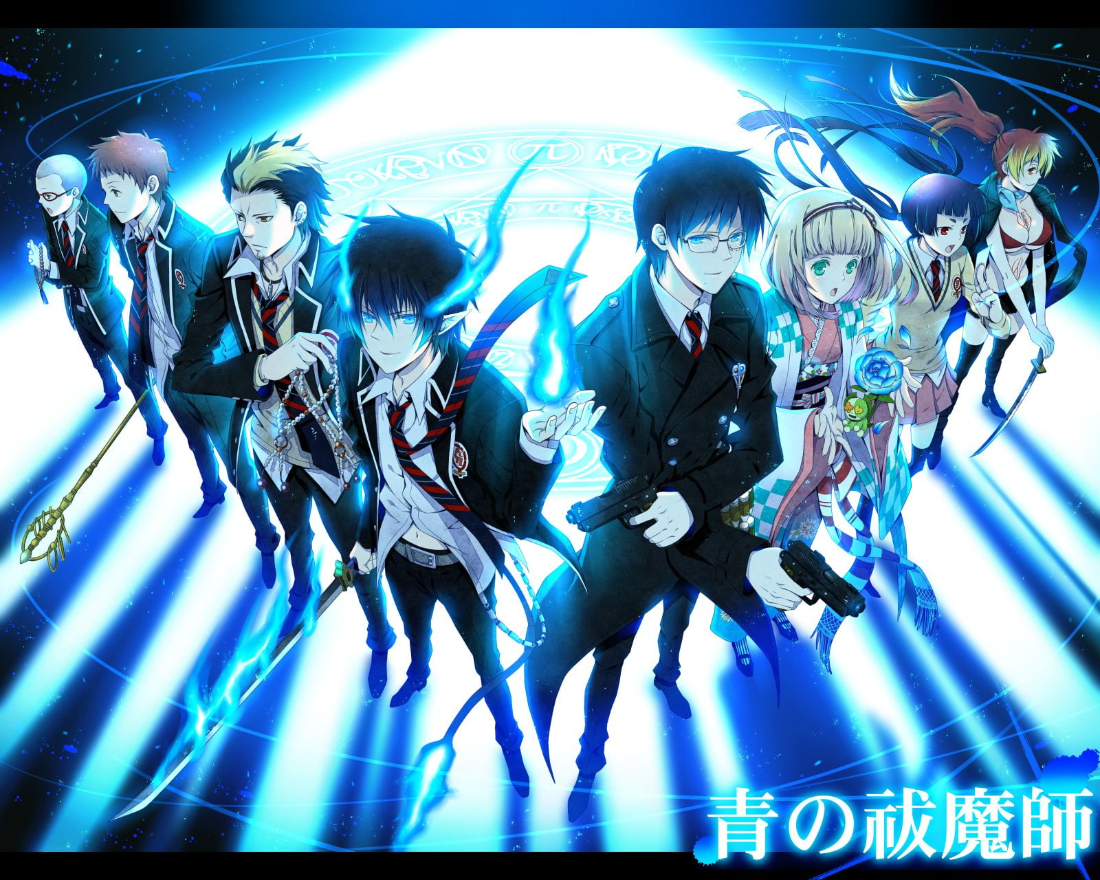 Shiemi Moriyama, Renzo Shima, Blue Exorcist, Izumo Kamiki, Shura Kirigakure, 720P, Yukio Okumura, Rin Okumura, Anime, Ao No Exorcist, Konekomaru Miwa, HD Wallpaper