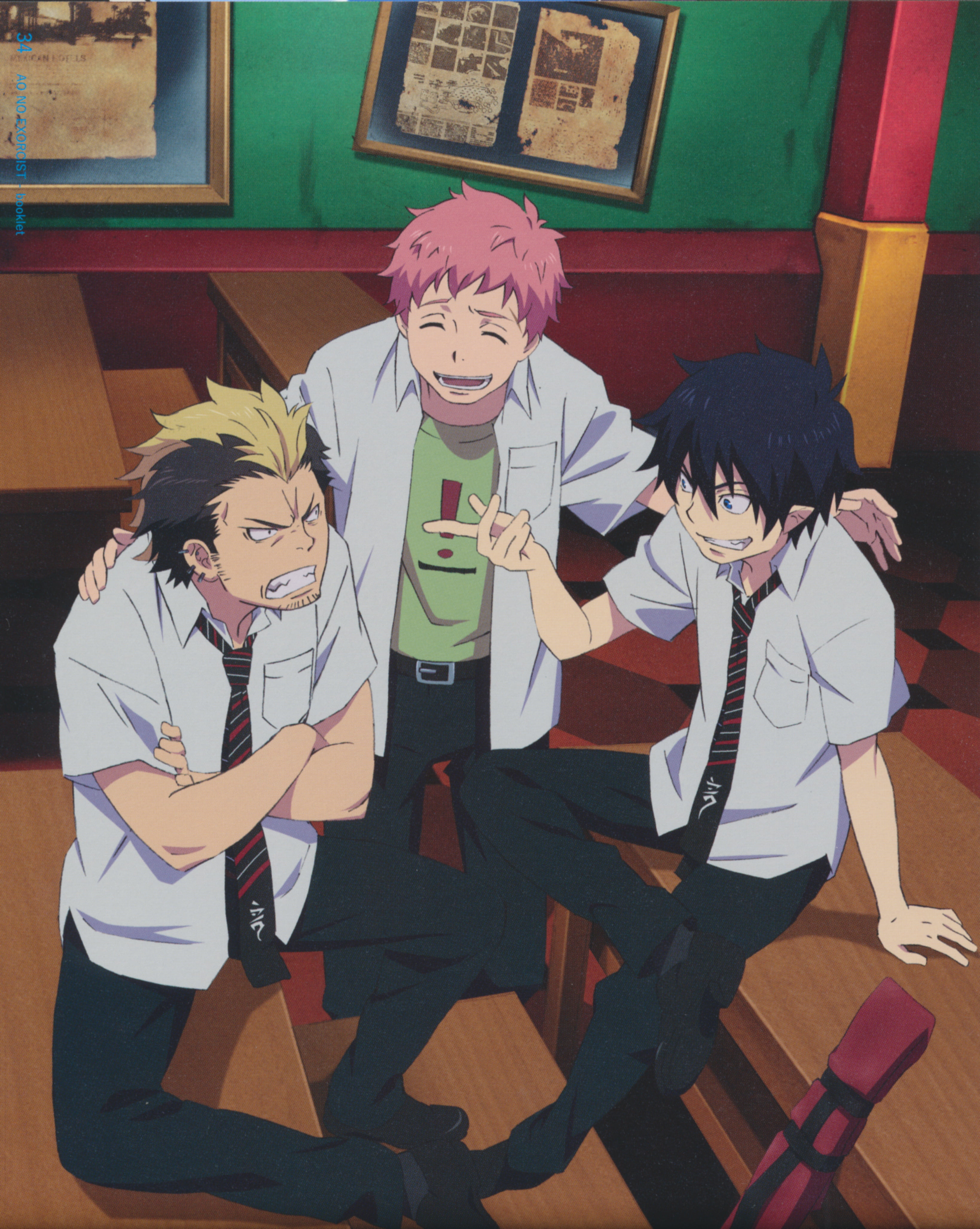 Suguro Ryuji, Blue Exorcist, 4K, Shima Renzou, Rin Okumura, Phone HD Wallpaper