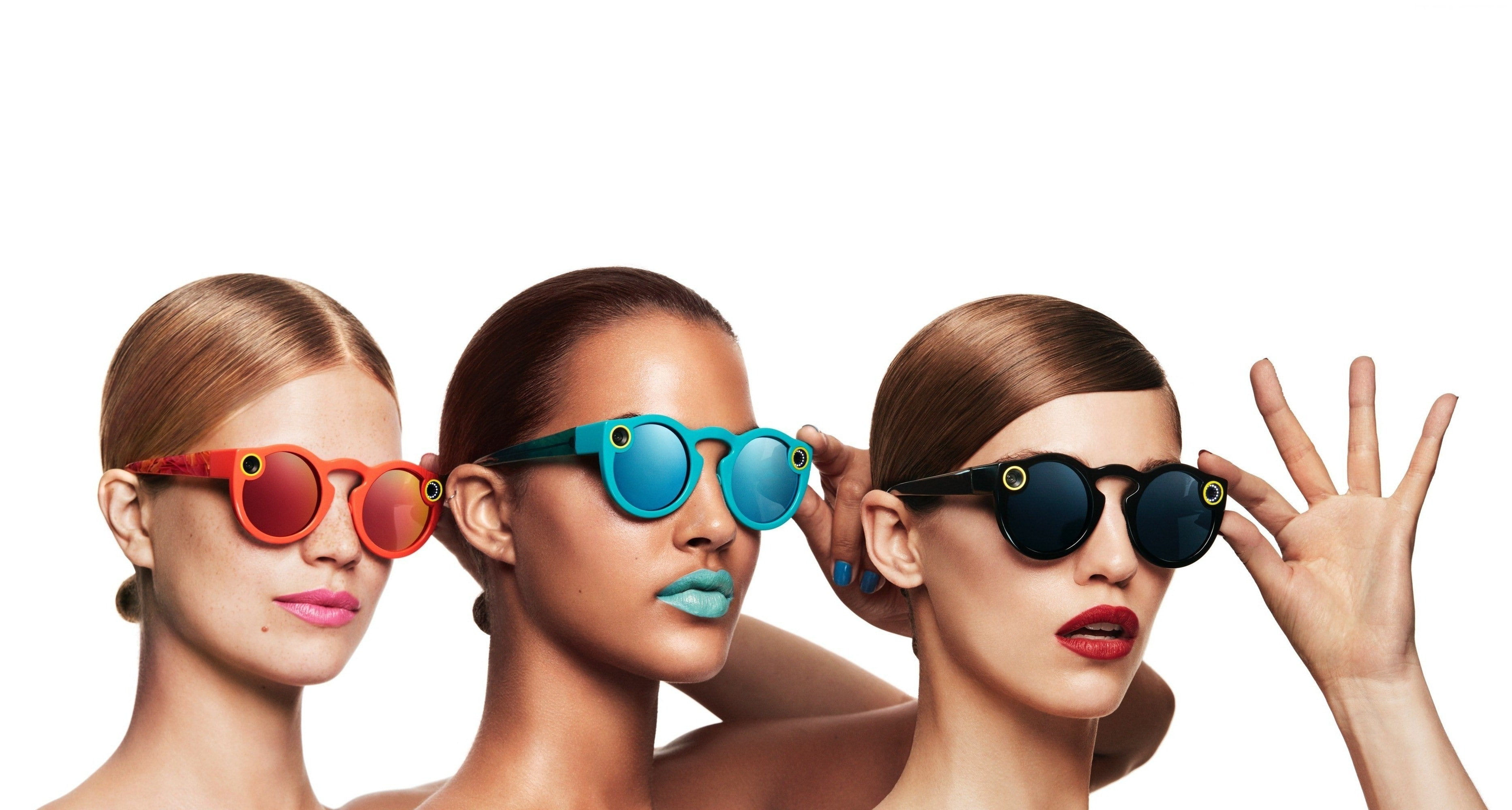 google glass, Snapchat glasses, blue lips, Snapchat, 2K, girl, HD Wallpaper