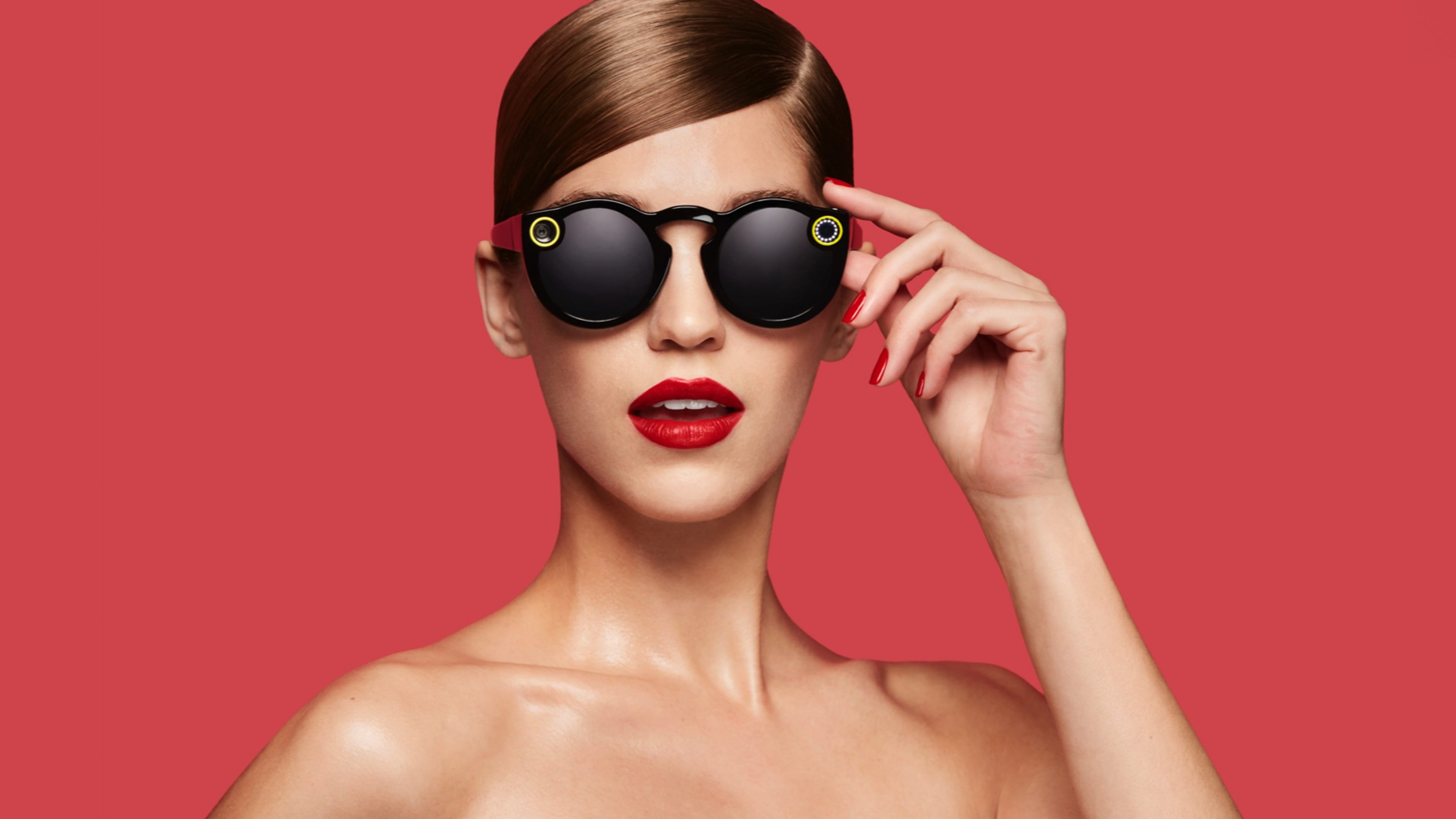 Snapchat glasses, Snapchat, lips, google glass, girl, 4K, HD Wallpaper