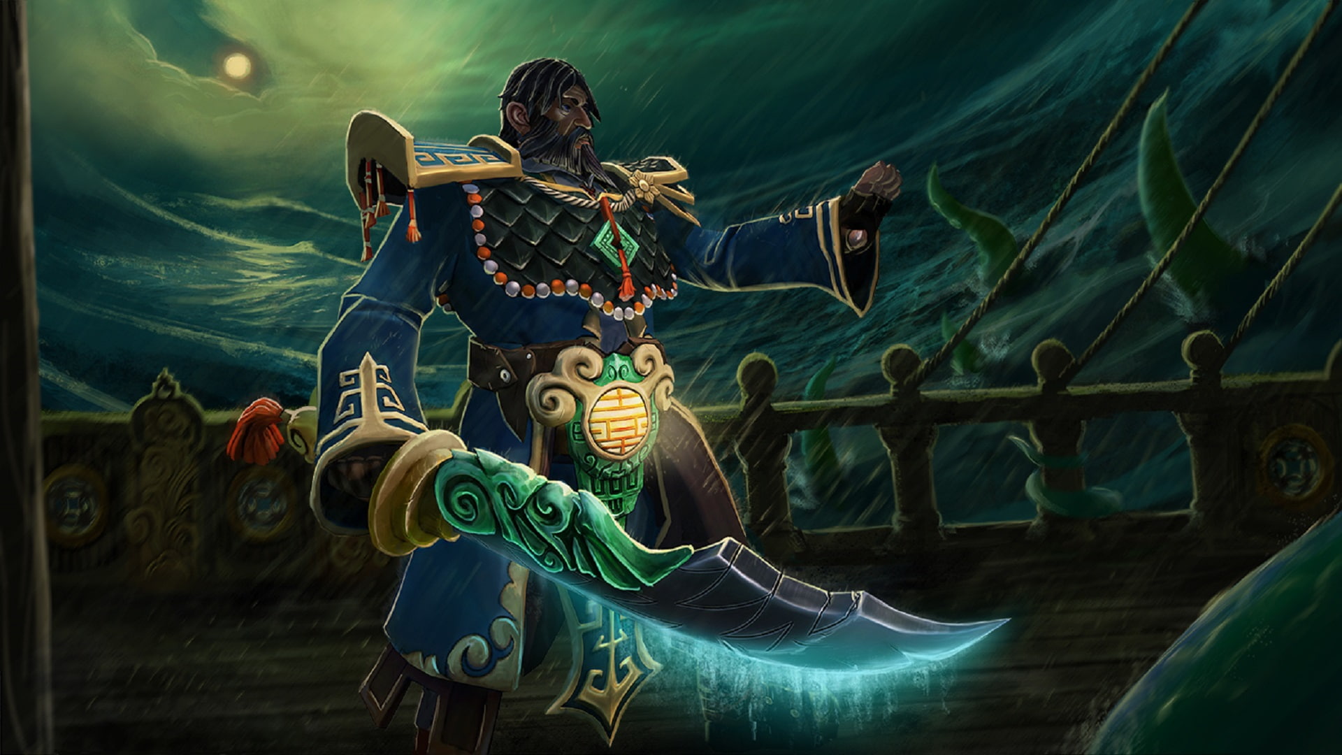 desktop, set, fan, wrath, hd, dota, kunkka, 1080P, jiaolong, art, HD Wallpaper