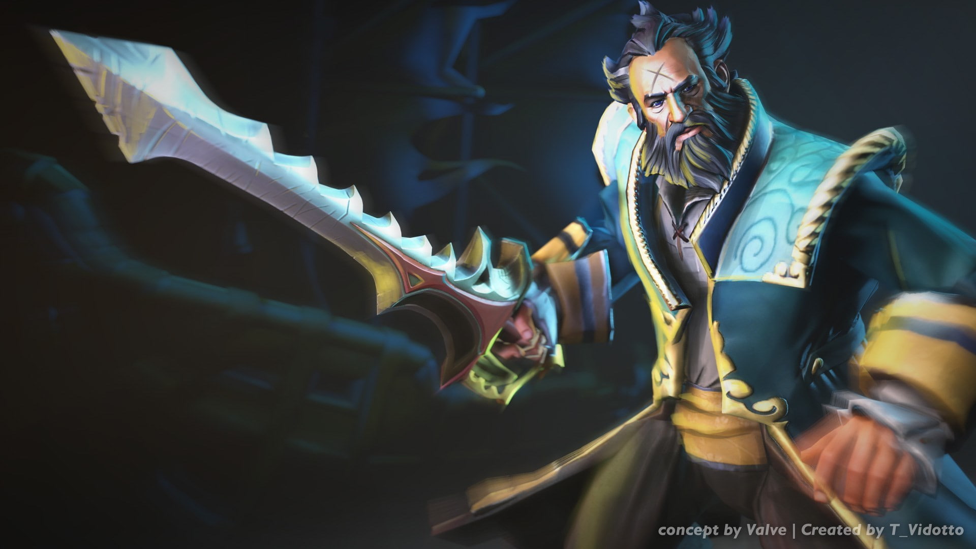  hd, kunkka, art, 1080P, image, mobile, dota, sword, phone, HD Wallpaper