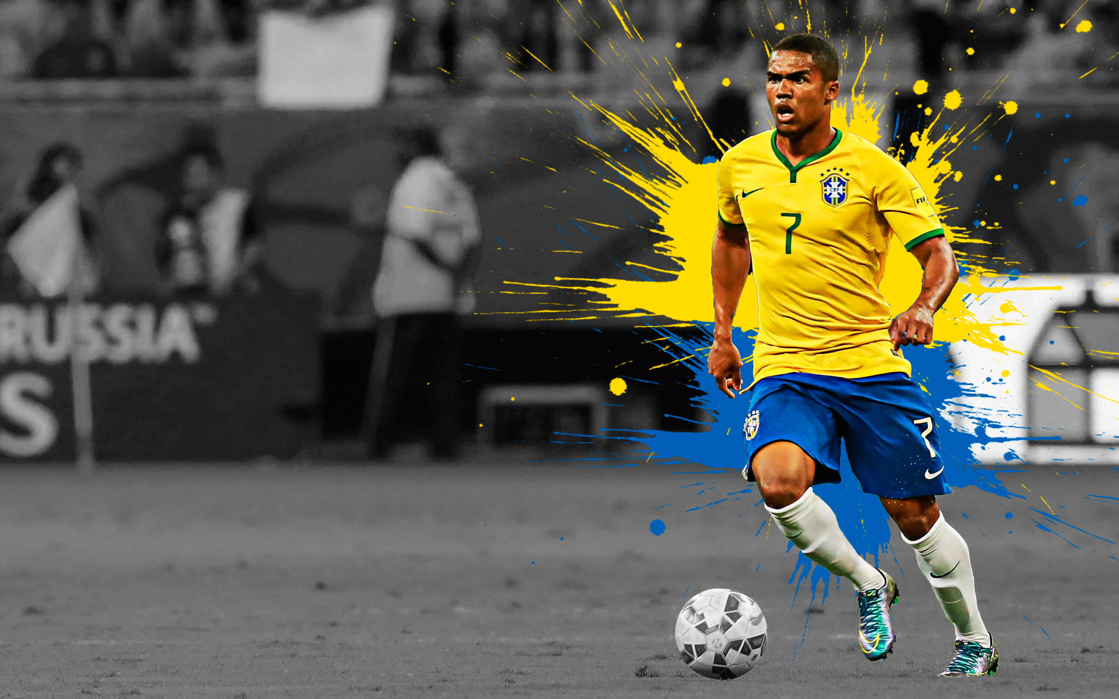 Douglas Costa, Brazil National Football Team, Soccer, 4K, HD Wallpaper