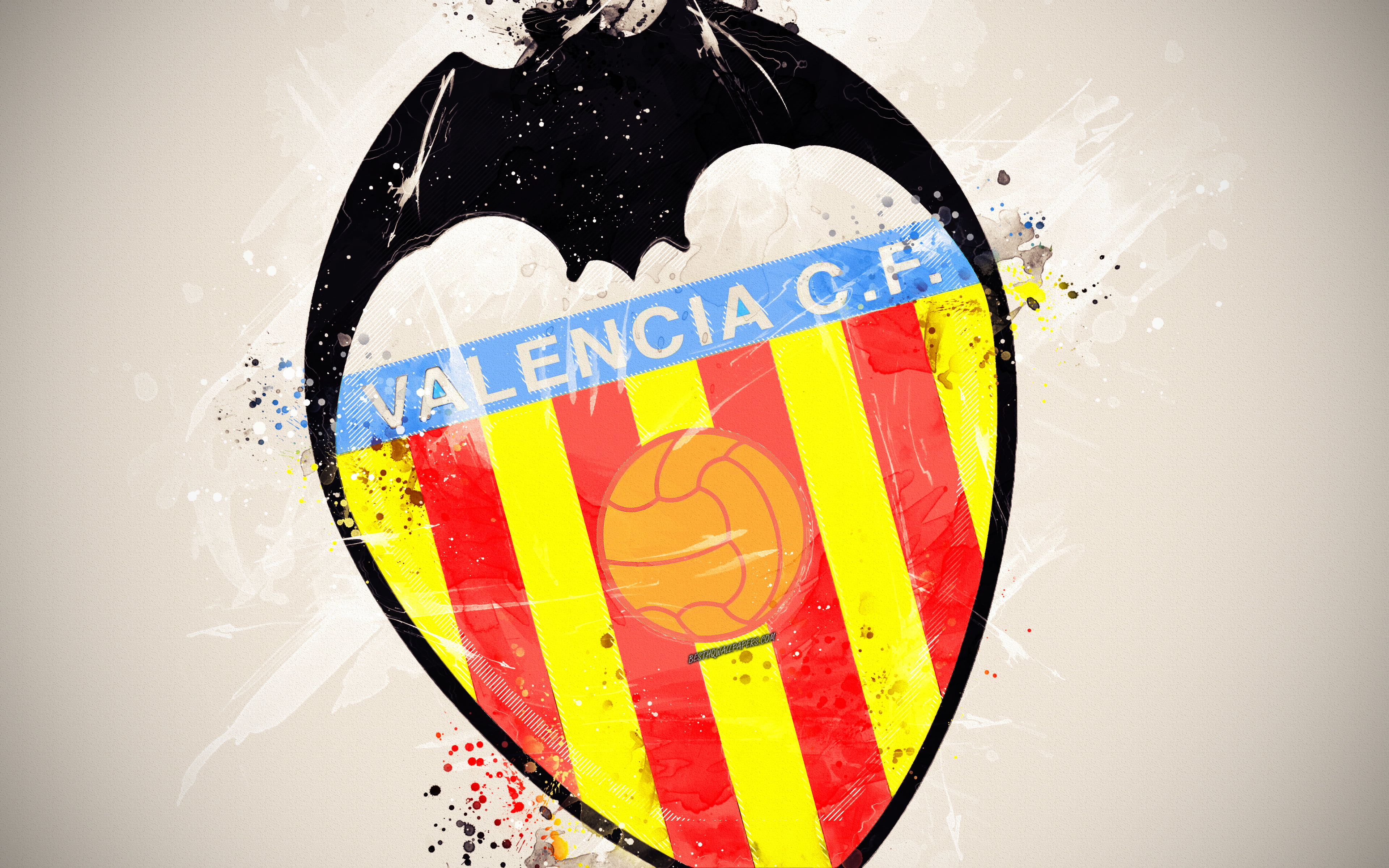 Emblem, 4K, Logo, Valencia CF, Soccer, HD Wallpaper