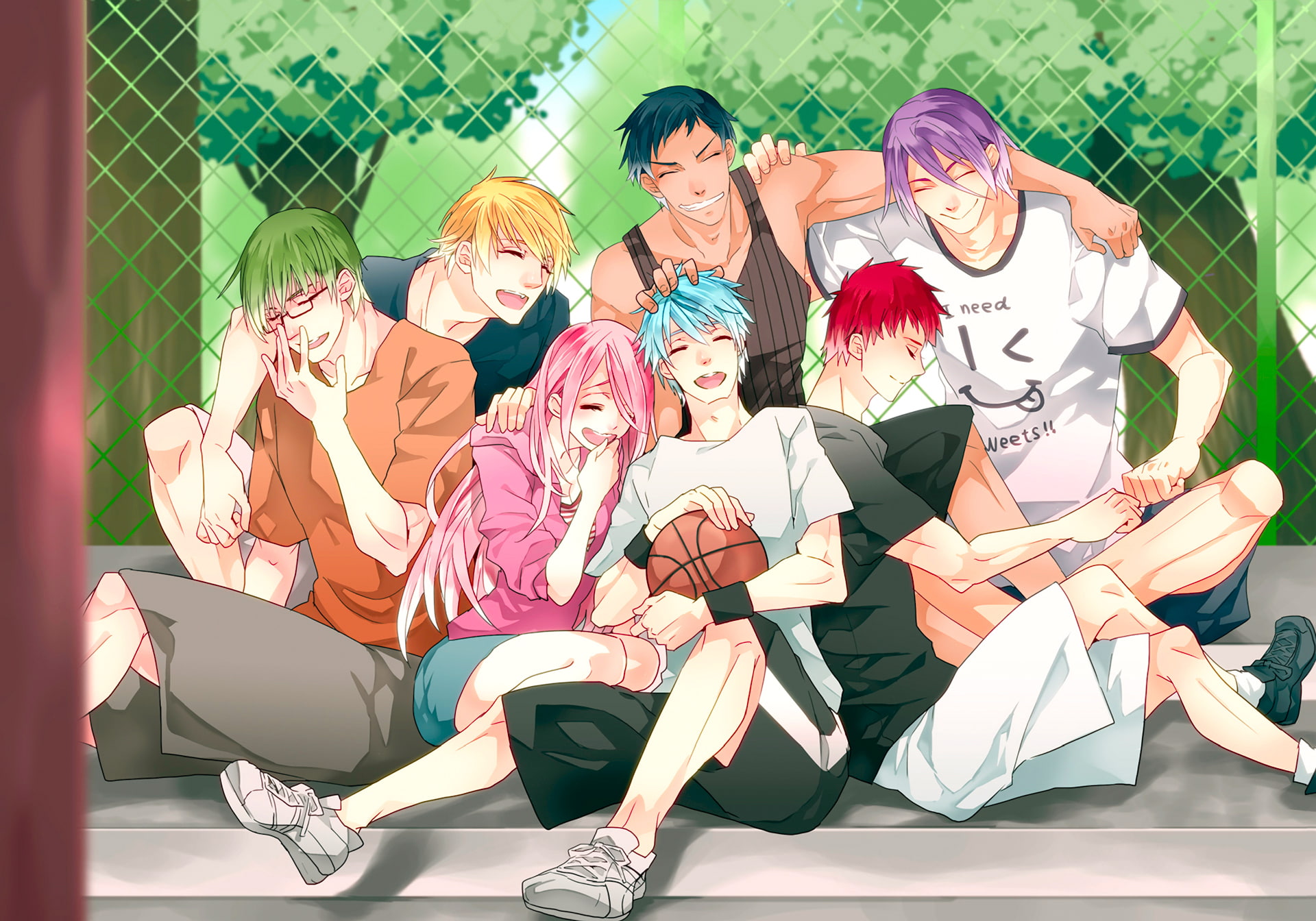 akashi, basket, momoi, kuroko, satsuki, seijuurou, 1080P, HD Wallpaper