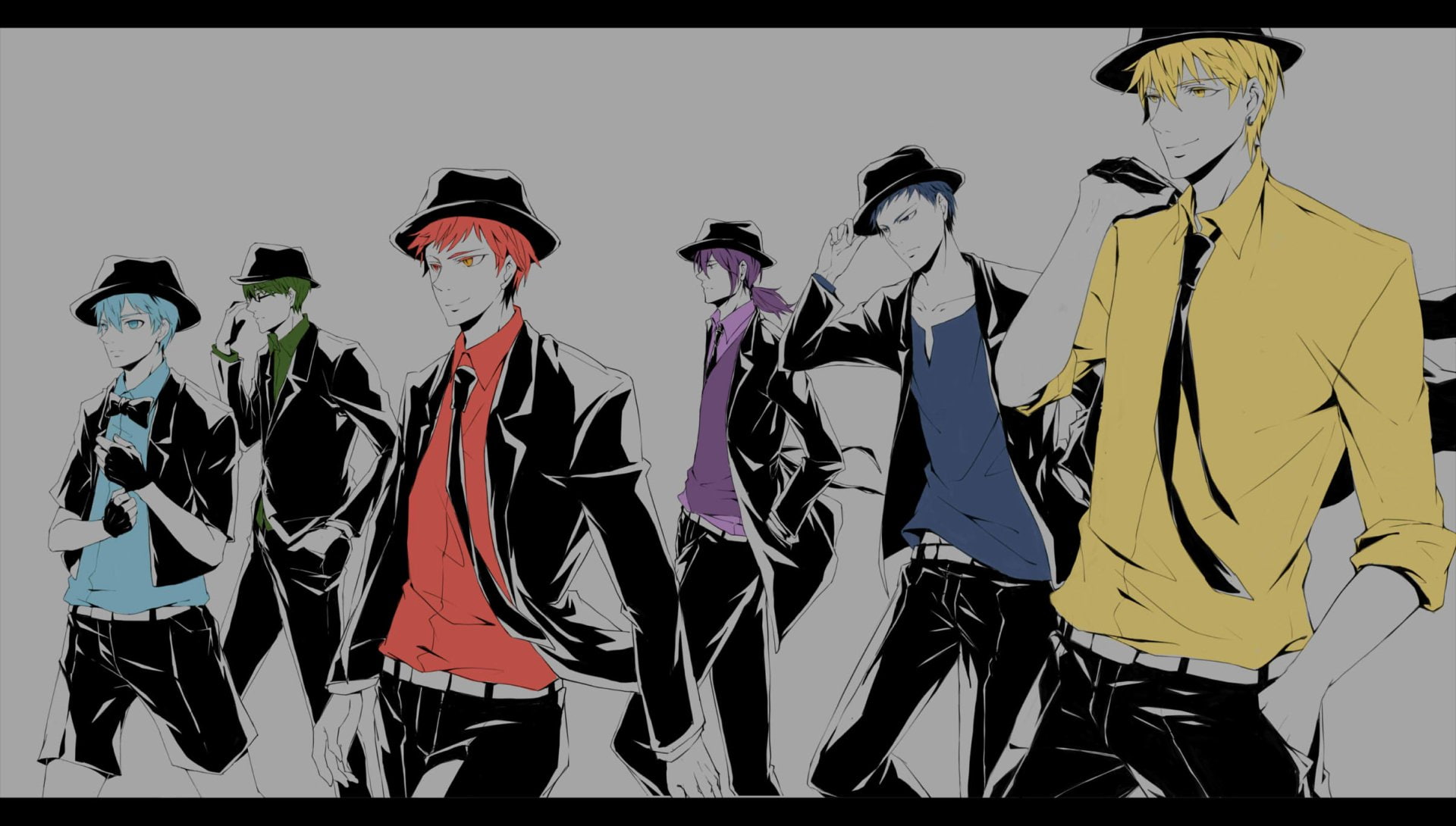 Atsushi Murasakibara, Tetsuya Kuroko, Kurokos Basketball, Seijūrō Akashi, Shintarō Midorima, Ryōta Kise, 1080P, Anime, Daiki Aomine, HD Wallpaper