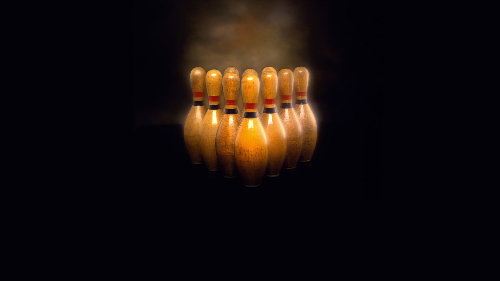 ninepins, 1080P, sports, sport, Darkness, bowling, art, hd, HD Wallpaper