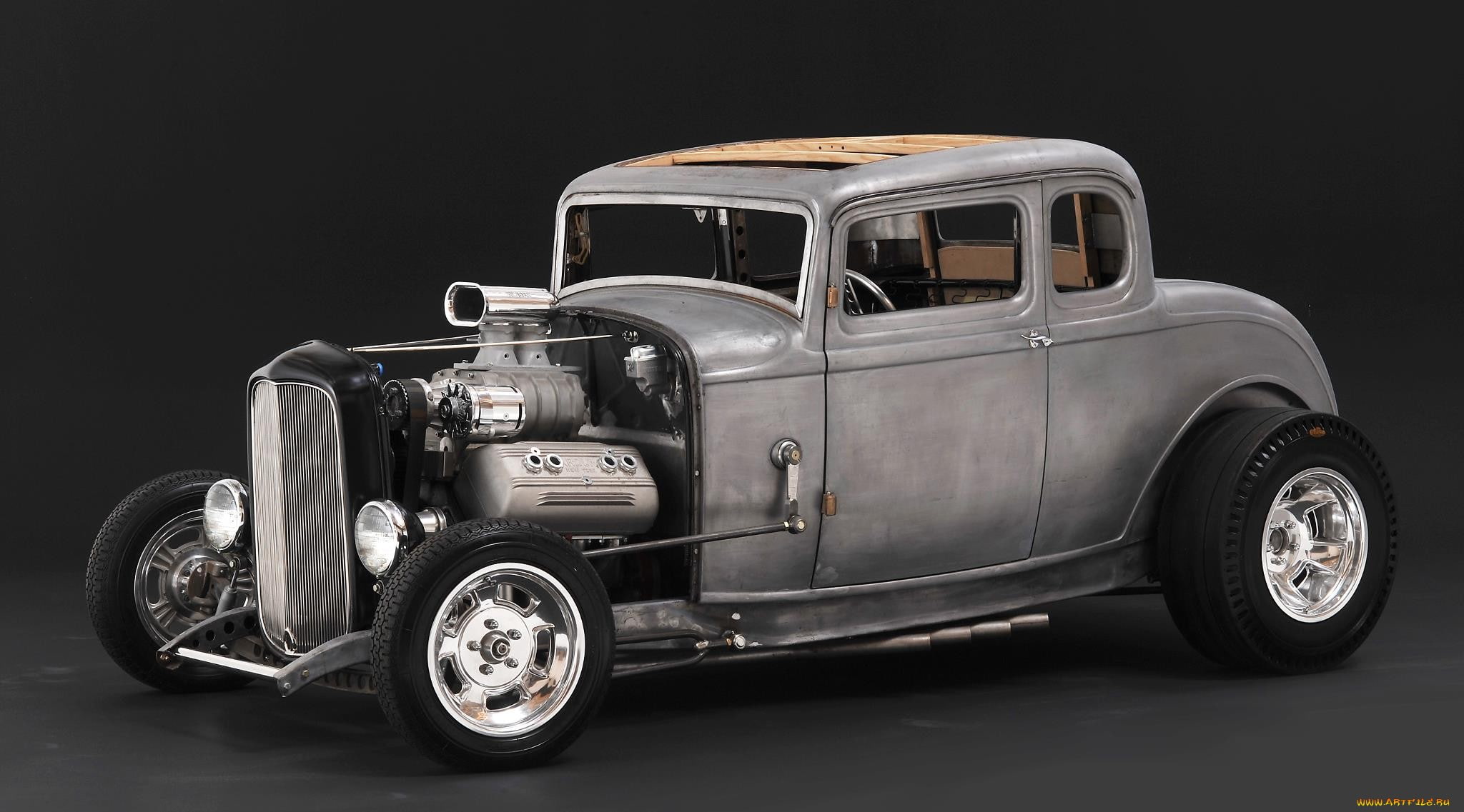 1080P, hot, deuce, engine, coupe, rat, retro, rods, blower, HD Wallpaper