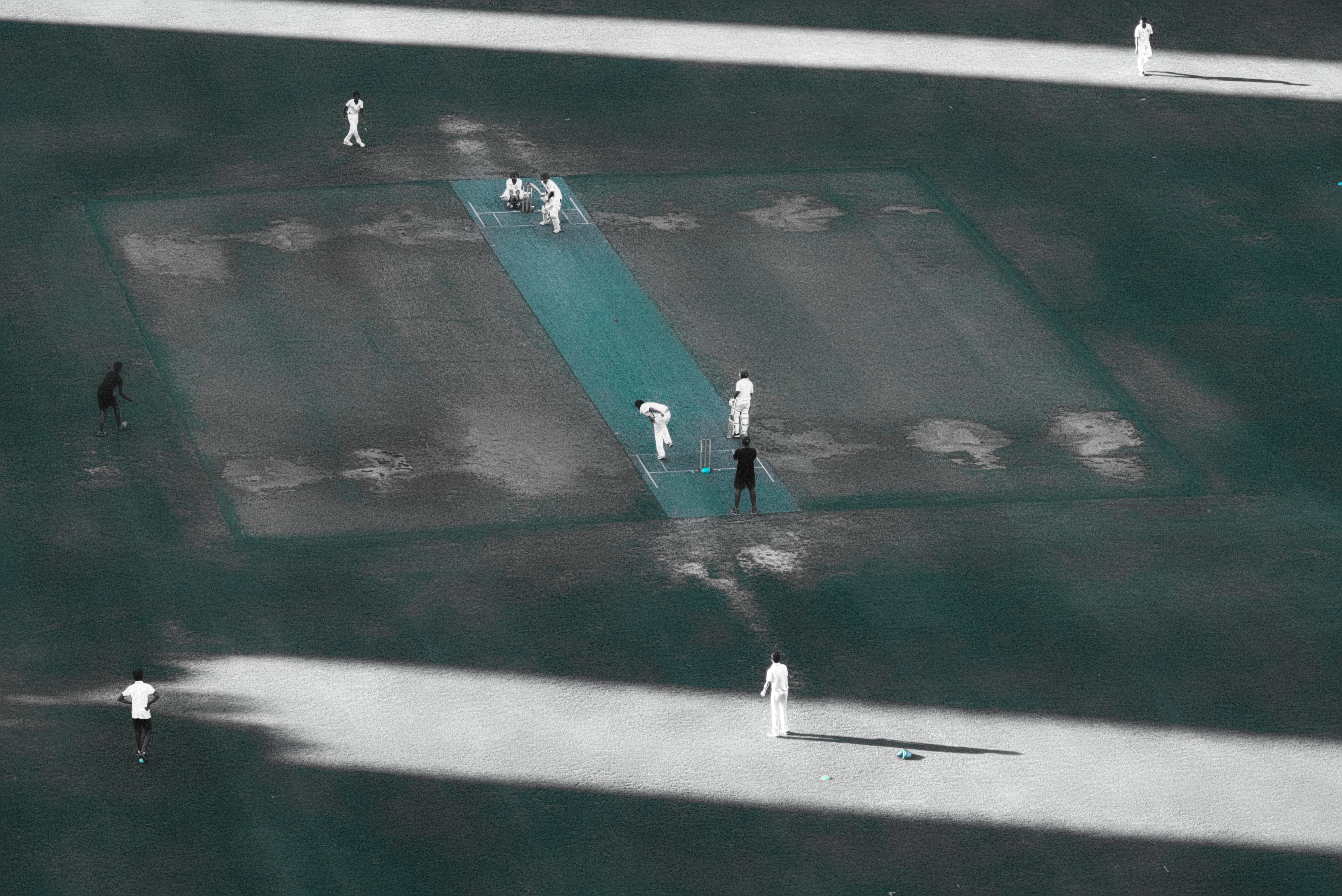 shadow, 5K, sport, field, transportation, full length, people, sunlight, outdoors, cricket, lifestyles, real people, sea, game, winter sport, playing, HD Wallpaper