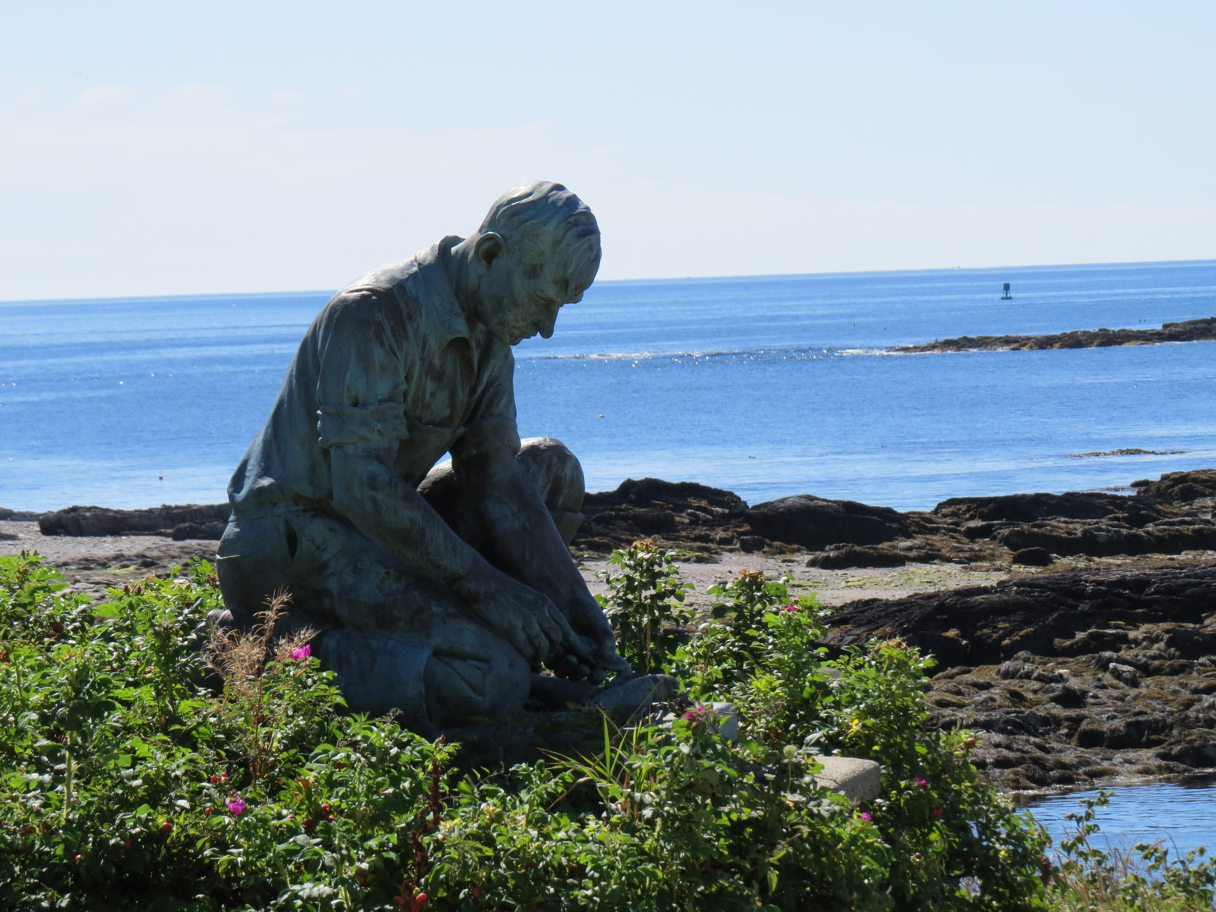 beach, s, solid, monument, 4K, creativity, LandS End, water, tranquil scene, nature, art, artwork, plant, FishermanS Memorial, tranquility, scenics - nature, HD Wallpaper