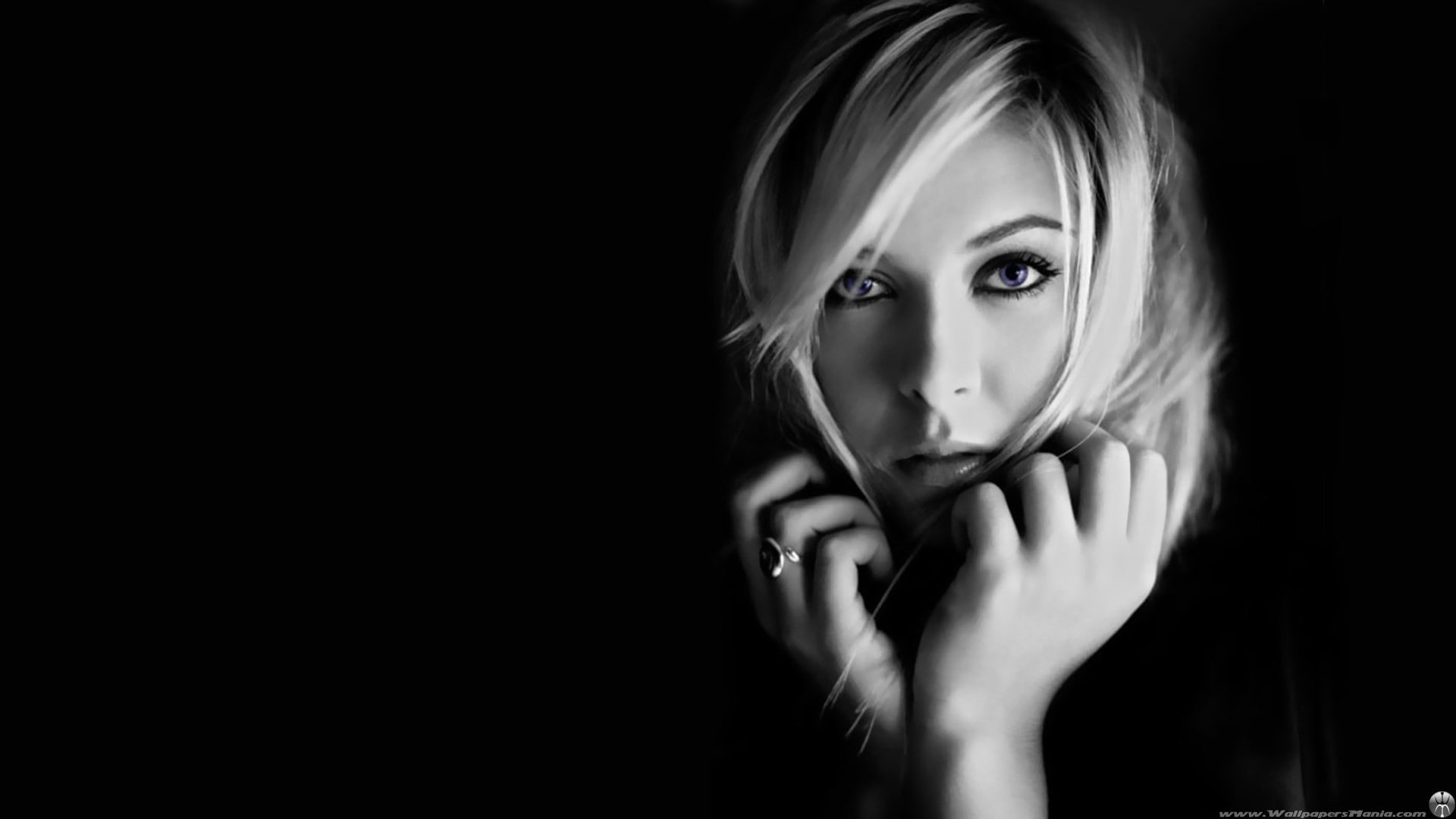 emotion, women, innocence, body part, one person, blond hair, headshot, 1080P, front view, hand, face, child, portrait, beautiful woman, selective coloring, HD Wallpaper