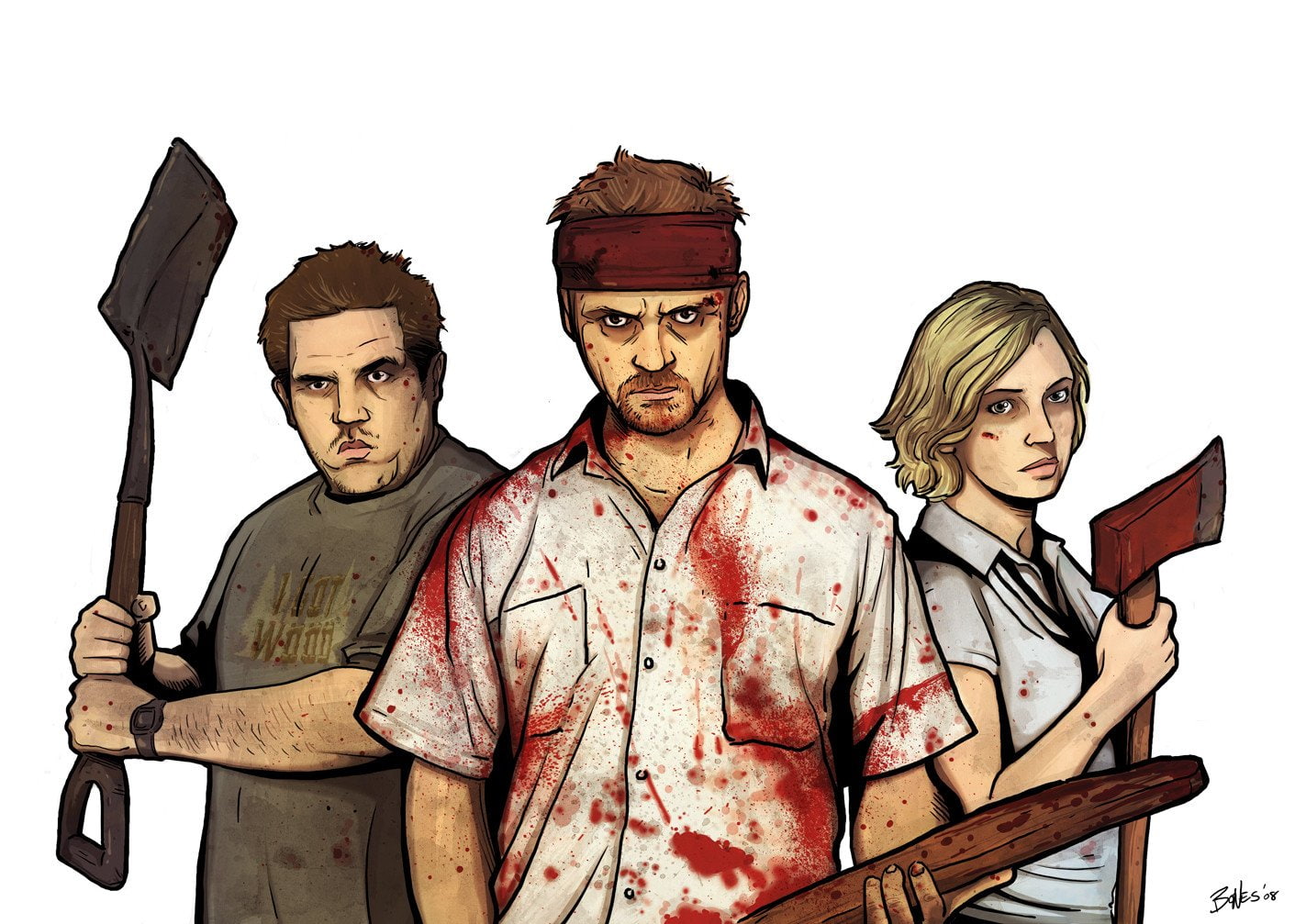 Shaun Of The Dead, Nick Frost, Funny, Zombie, Dark, Movie, Slow Zombies, 720P, Simon Pegg, HD Wallpaper