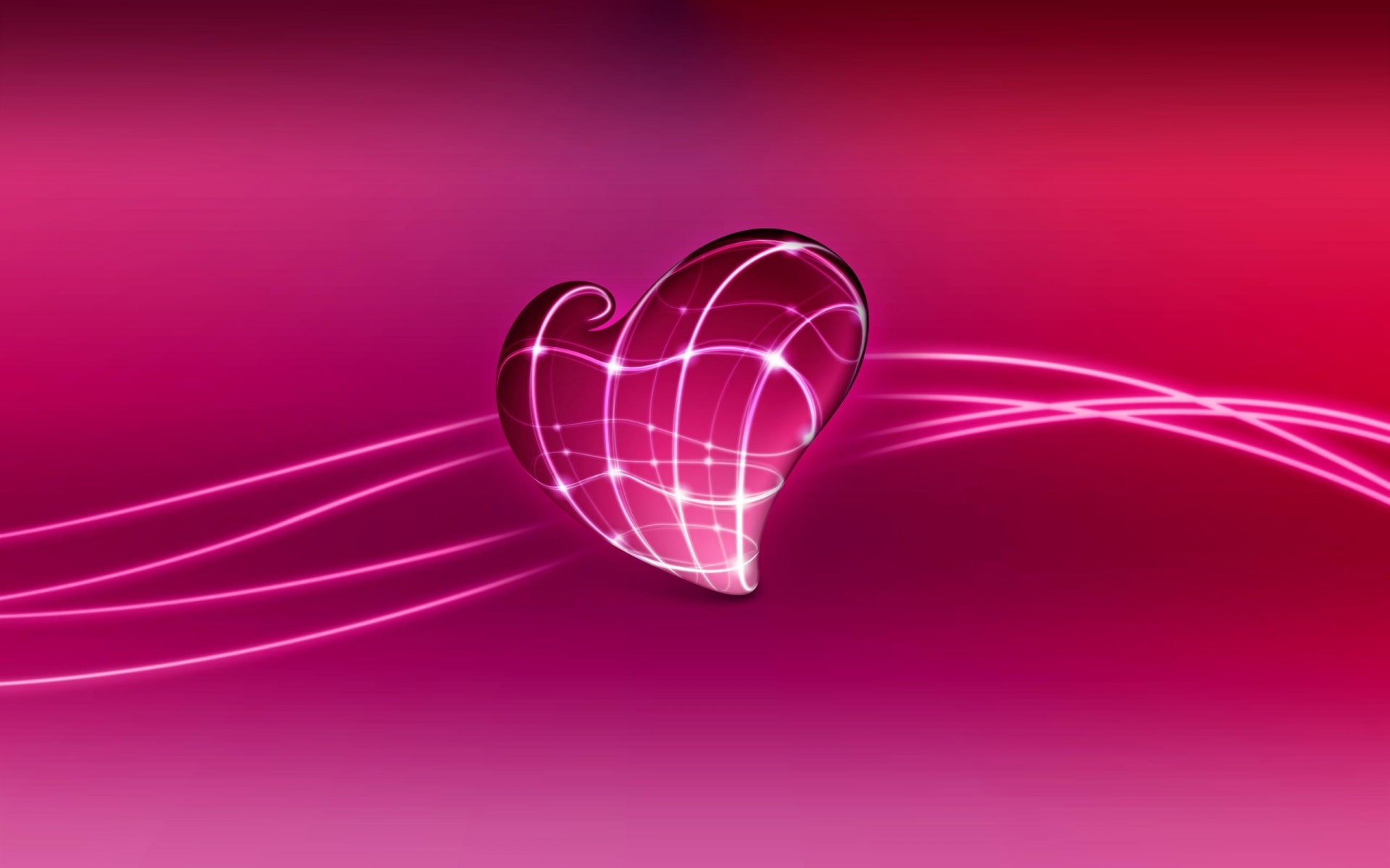 d, love, heart, 1080P, HD Wallpaper