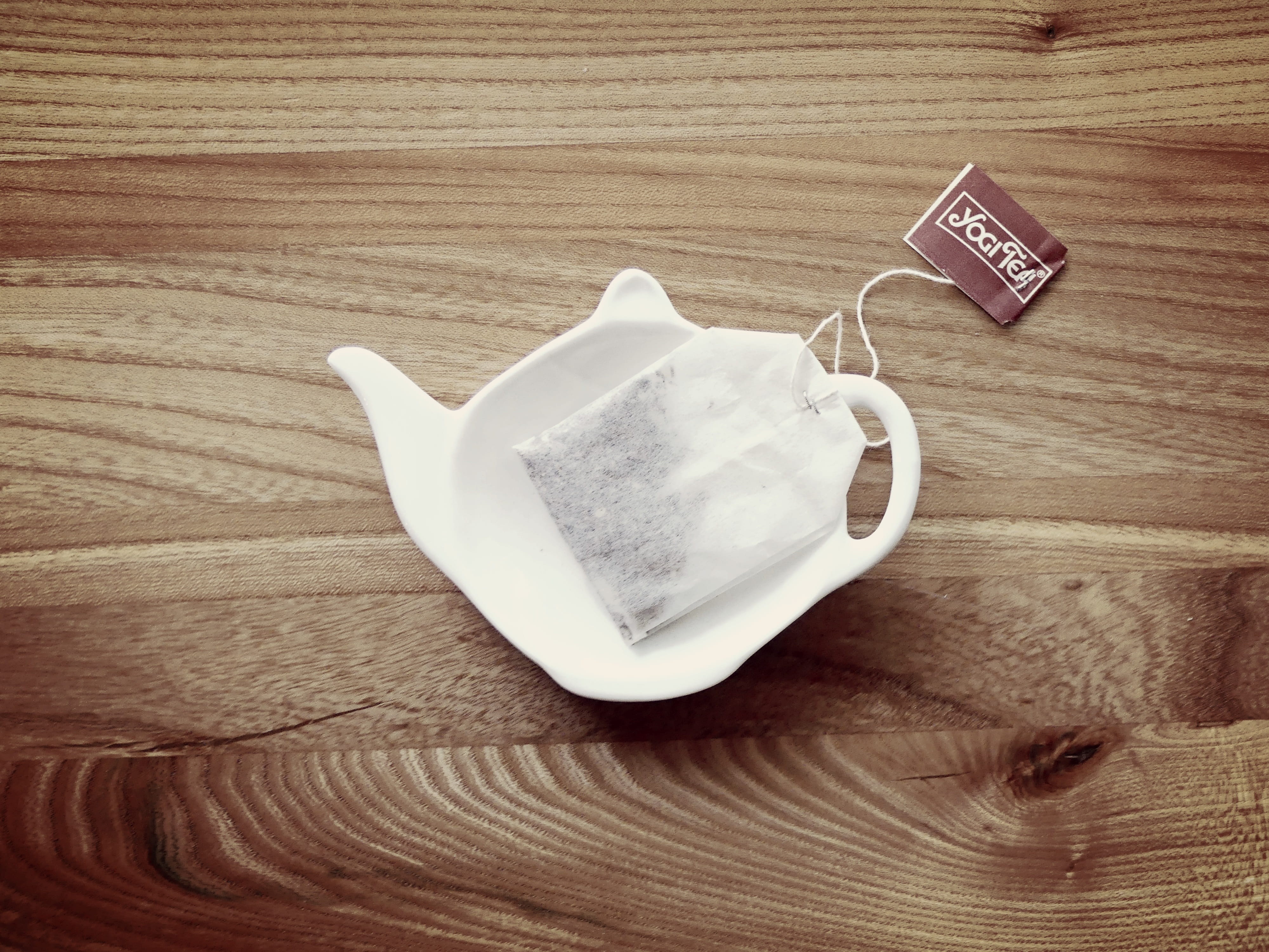 Hot, freshness, still life, brown, refreshment, Drink, 4K, mug, teabag, porcelain, indoors, studio shot, benefit from, text, taste, tea, white, wood, high angle view, HD Wallpaper