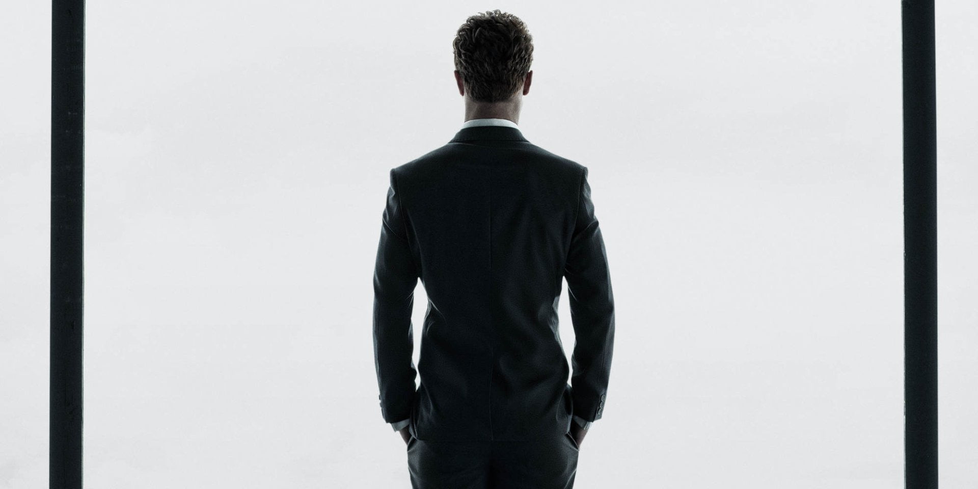 studio shot, adult, white background, contemplation, well-dressed, Fifty Shades of Grey, business, Jamie Dornan, men, formal businesswear, standing, young adult, HD Wallpaper