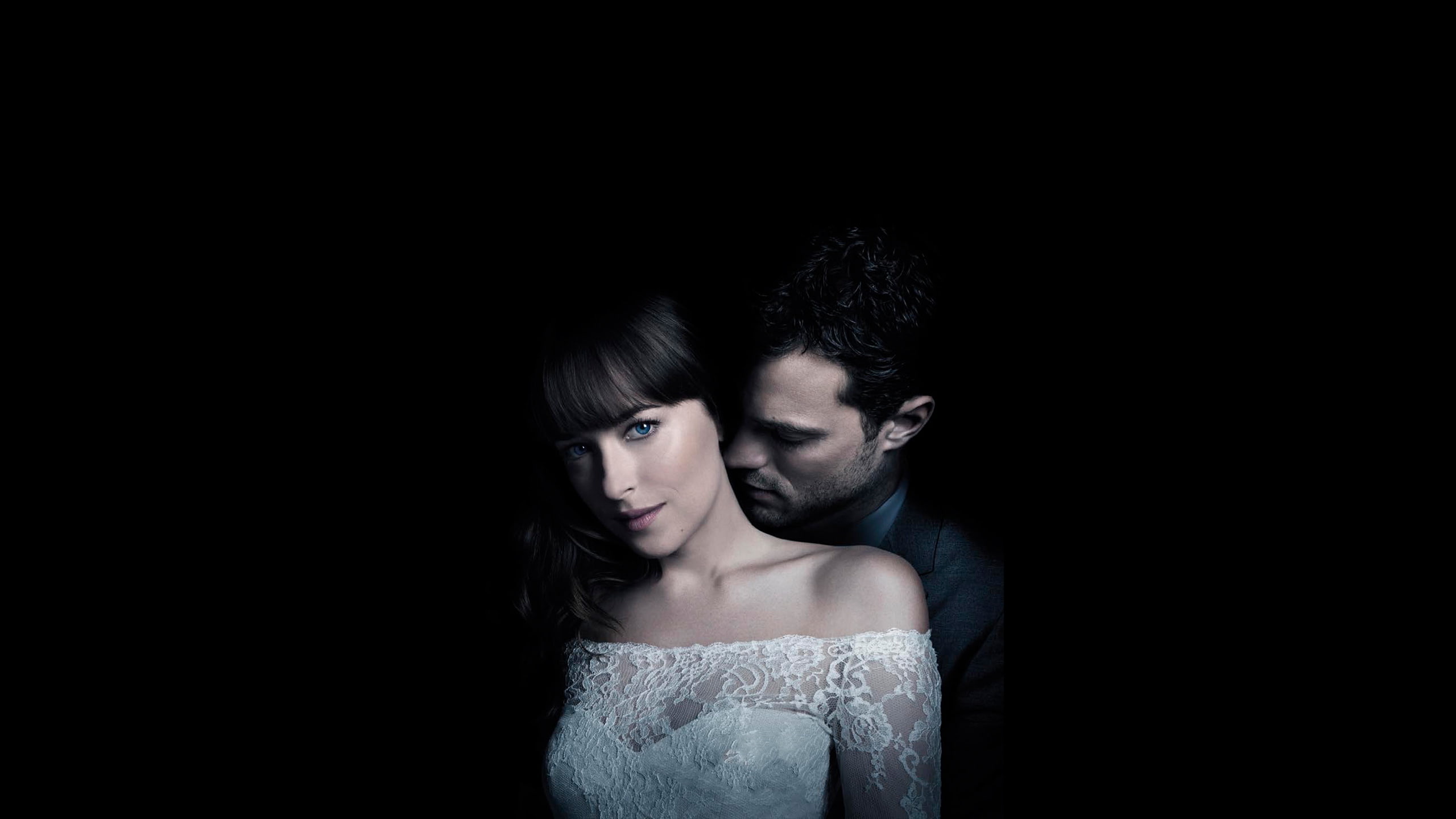 young men, front view, young adult, fifty shades d, black background, heterosexual couple, indoors, hair, hairstyle, headshot, young women, two people, HD Wallpaper