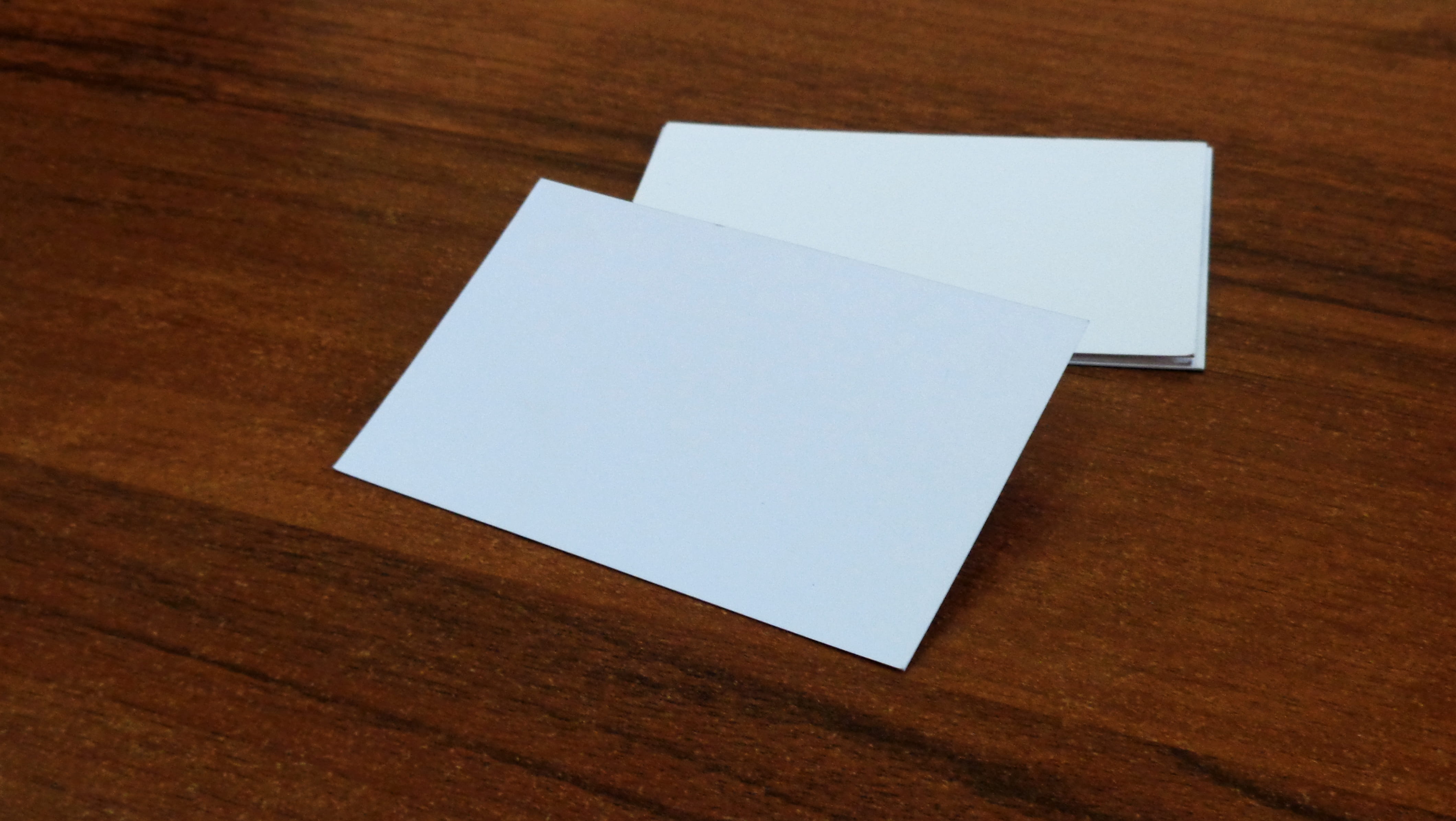 simplicity, still life, template, message, high angle view, indoors, blank, business card, card, paper, wood, white color, close-up, 4K, table, business, HD Wallpaper