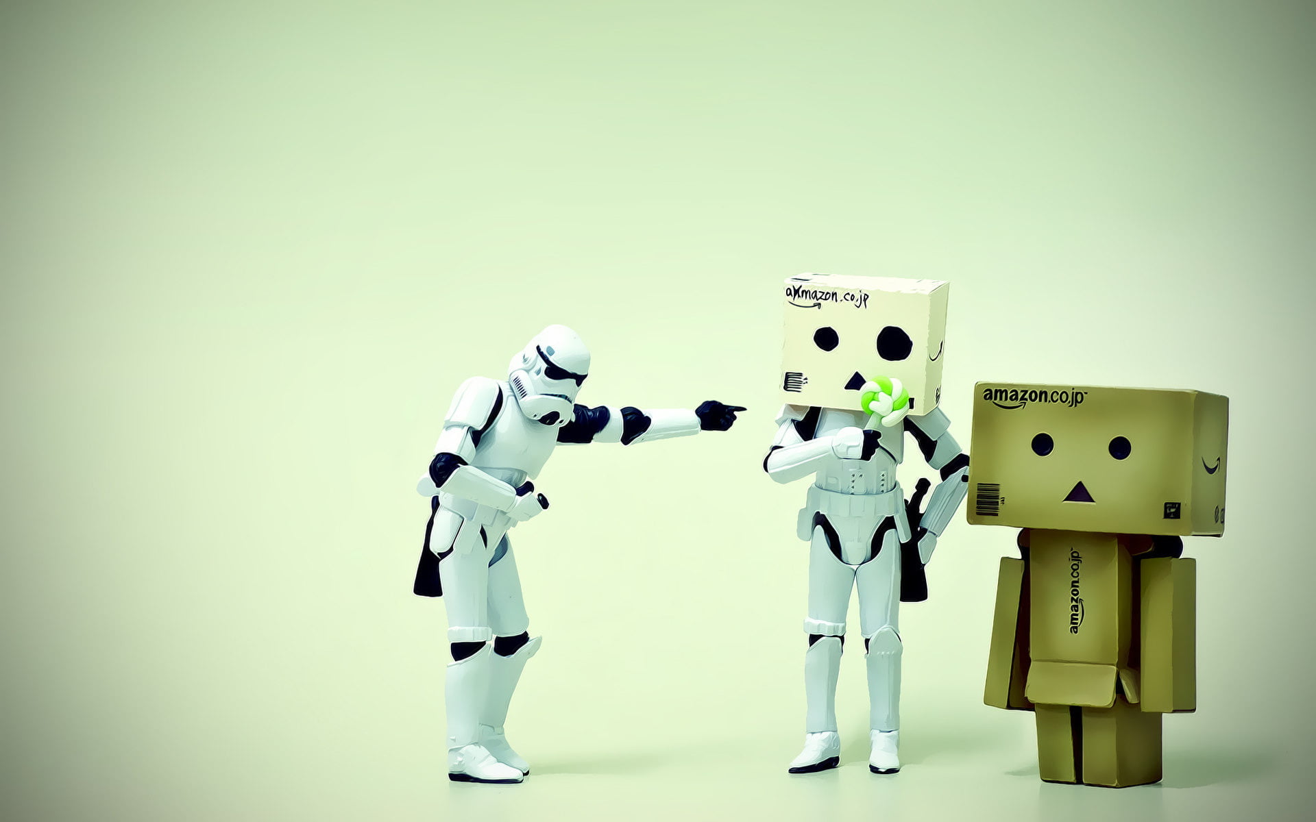 futuristic, representation, LEGO, fun, man, star wars, stormtrooper, danbo, 1080P, anthropomorphic, macro, colored background, male likeness, creativity, HD Wallpaper