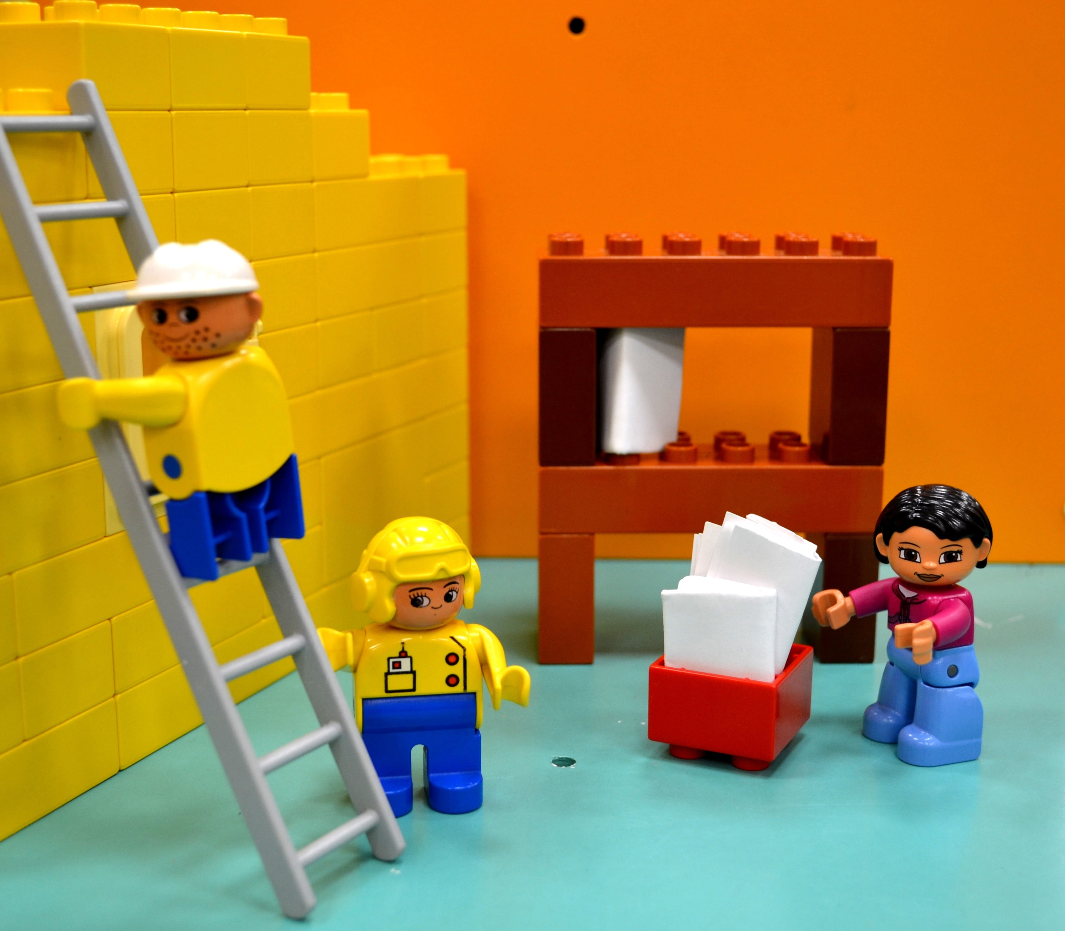 child, toys, build, children, male likeness, yellow, site, female likeness, indoors, representation, toy, minifig, creativity, doll, childhood, plastic, HD Wallpaper