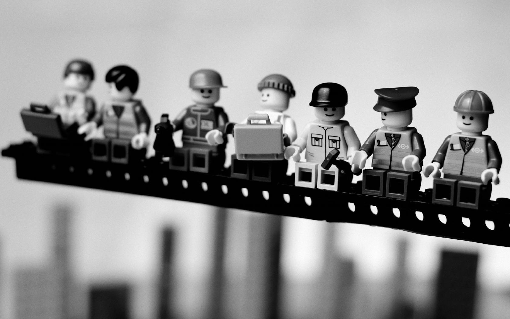 monochrome, hd, 720P, art, legos, york, New York City, new, city, retro, x, HD Wallpaper