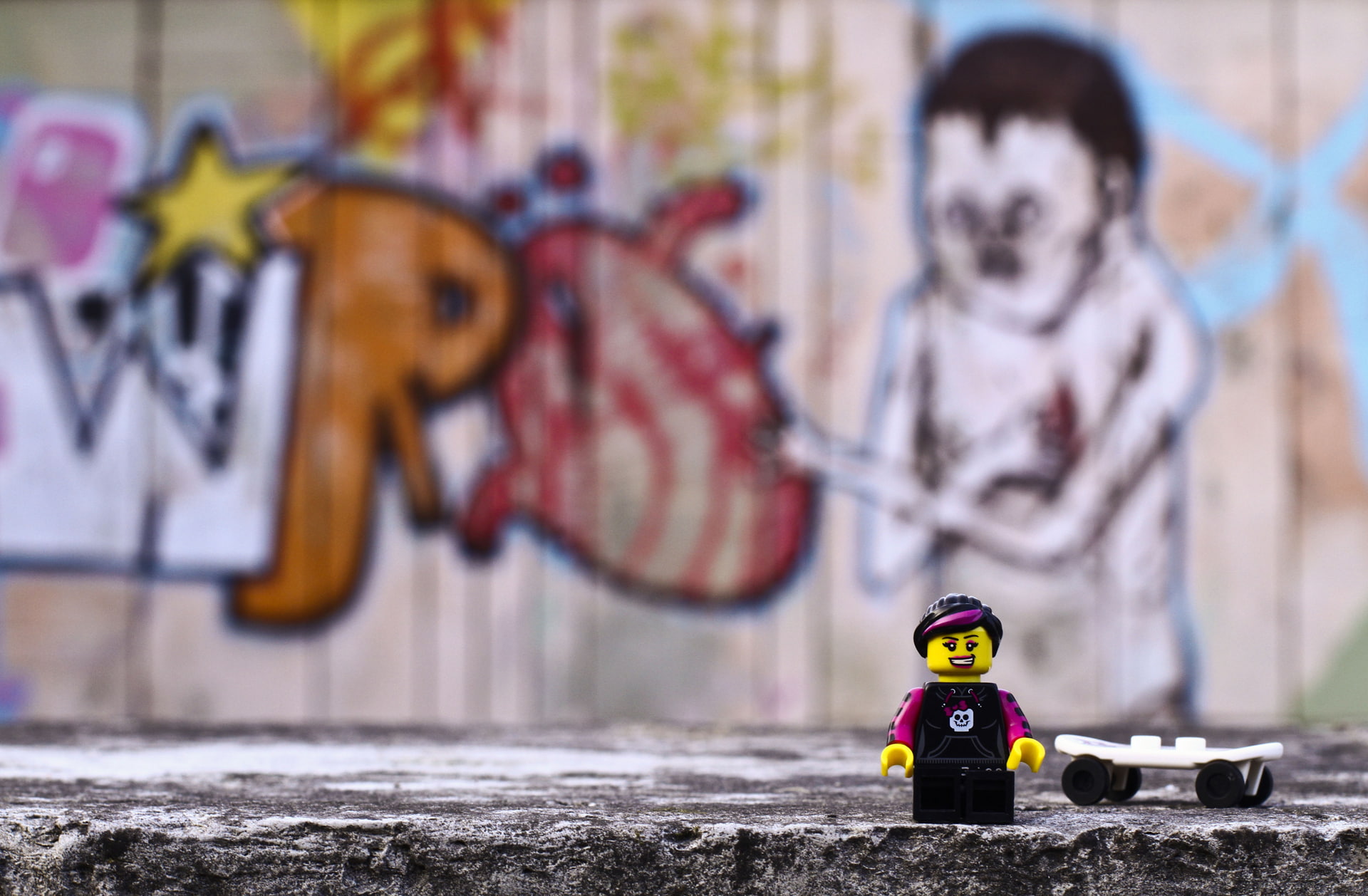 figures, LEGO, toys, skater, 1080P, emo, HD Wallpaper