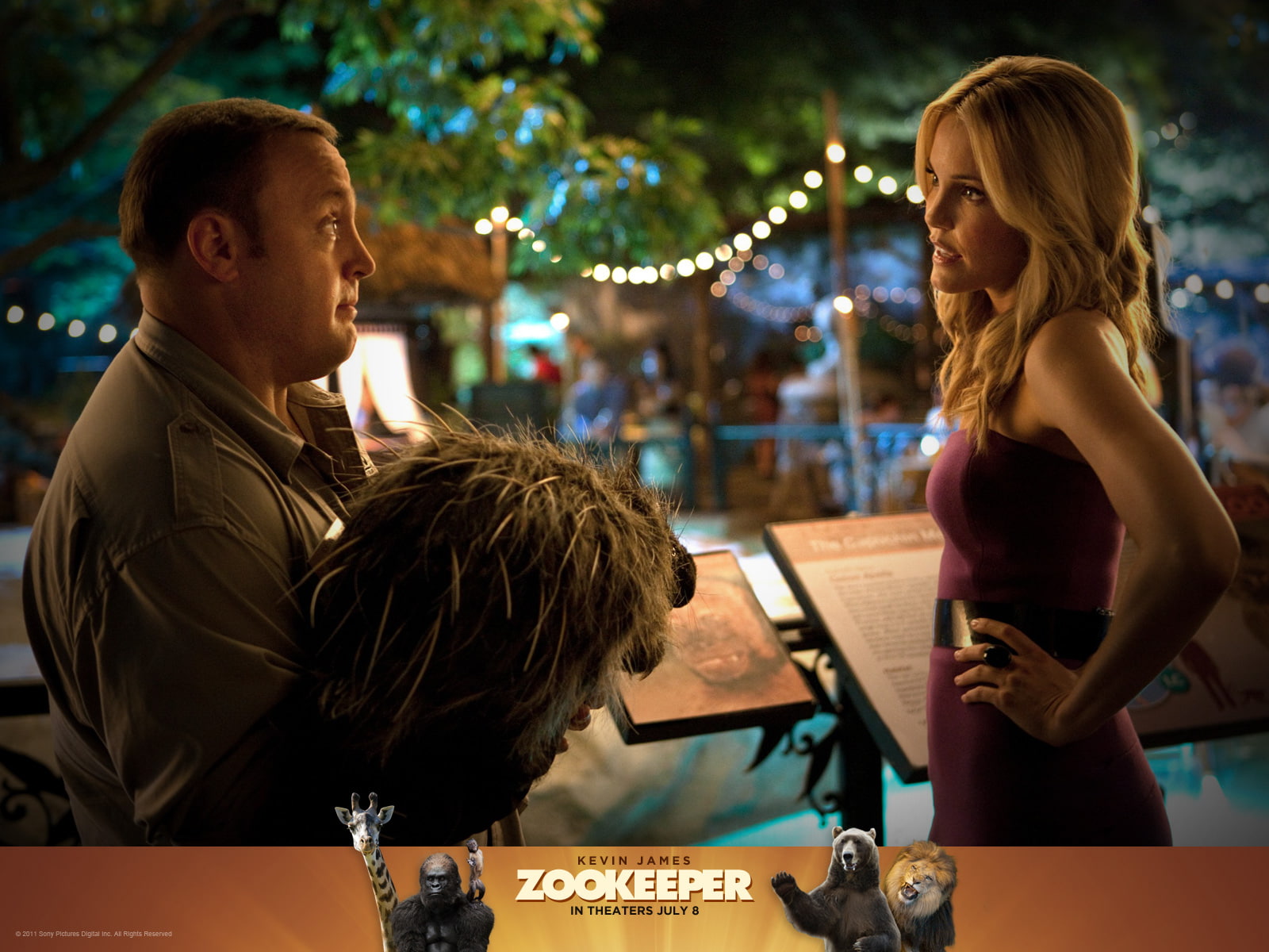 Kevin James, 720P, Movie, Leslie Bibb, Zookeeper, HD Wallpaper