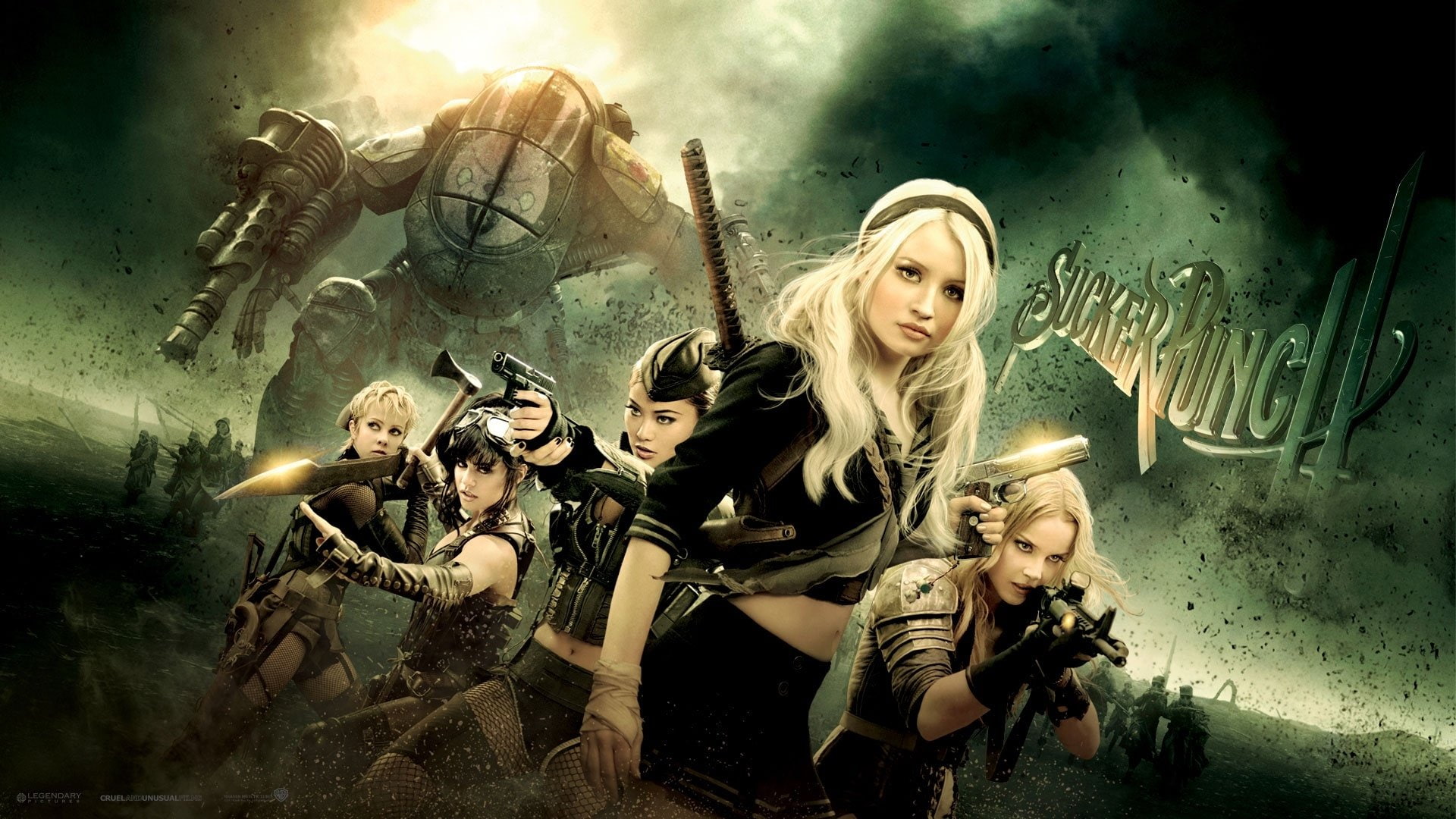 1080P, Sucker Punch, Movie, Abbie Cornish, Vanessa Hudgens, Emily Browning, Sweet Pea (Sucker Punch), Amber (Sucker Punch), Babydoll (Sucker Punch), Jena Malone, HD Wallpaper