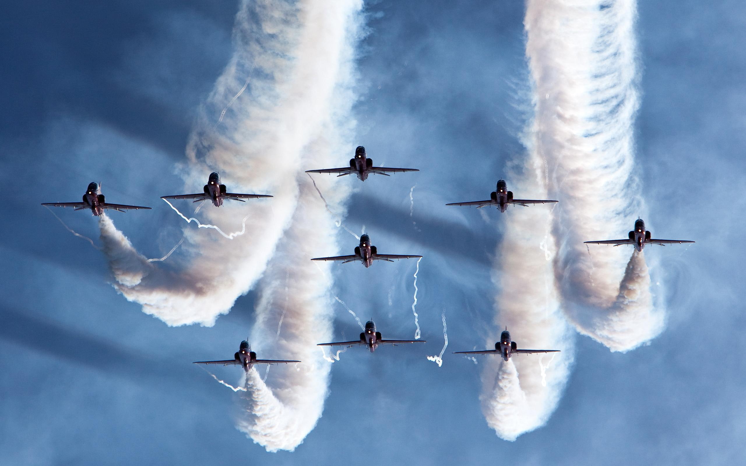 jet, 2K, royal, aerobatic, air, eleven, planes, force, team, HD Wallpaper