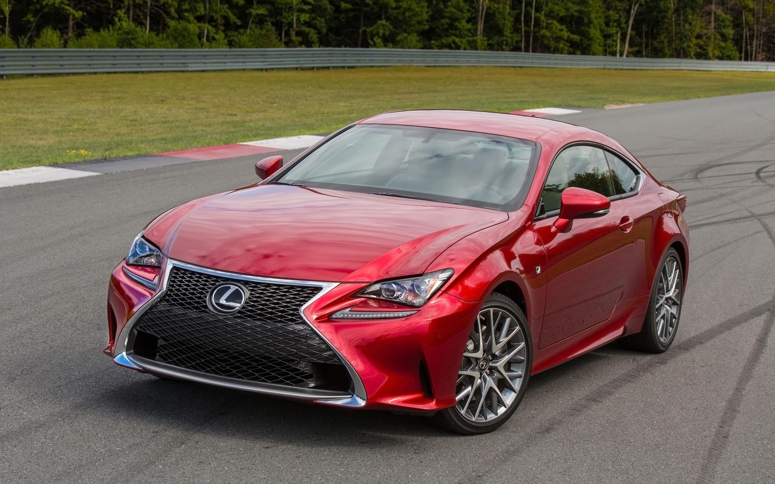 rc, cars, 2K, 2015, red, coupe, lexus, HD Wallpaper