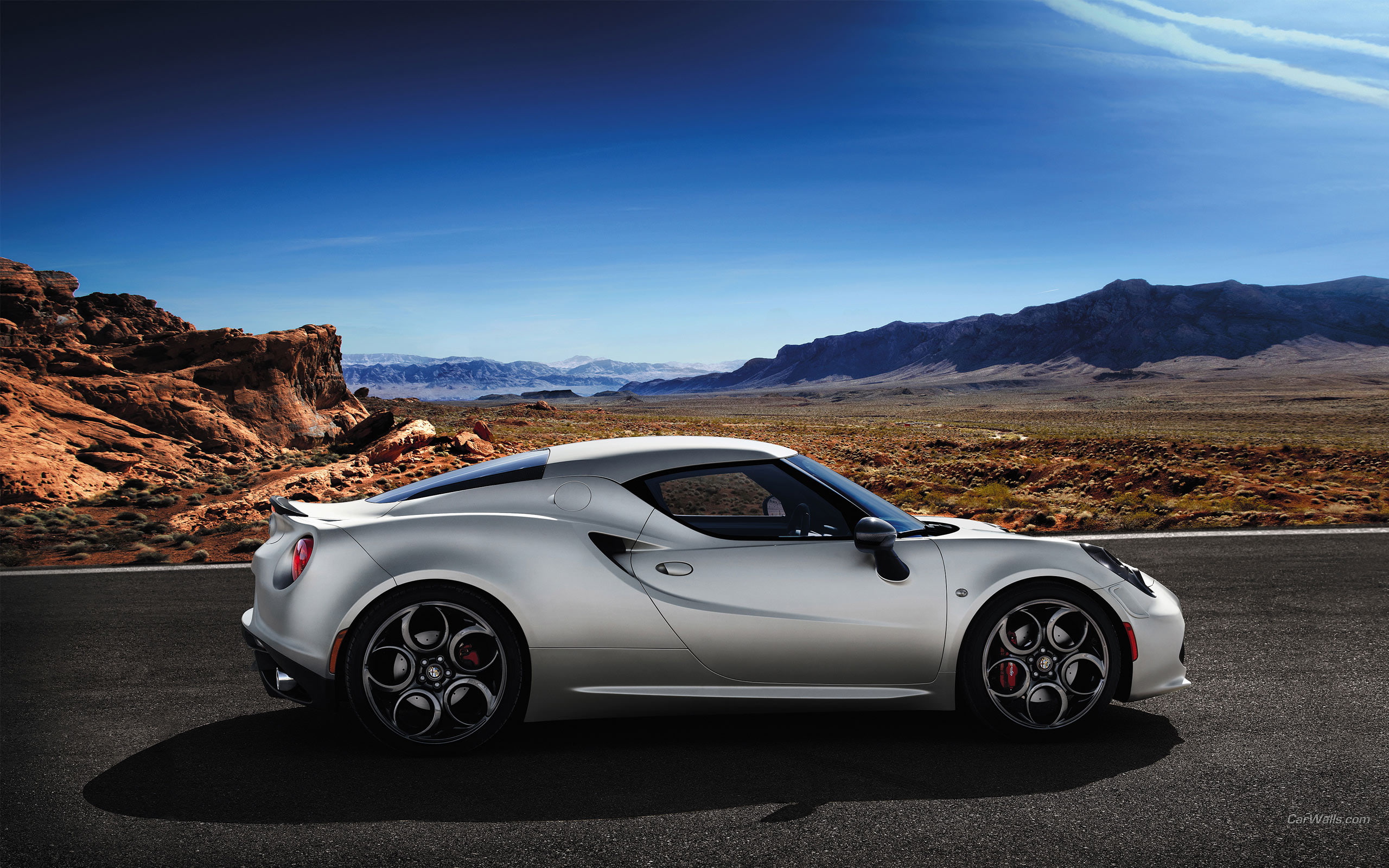 2K, romeo, cars, alfa, c, 4c, hd, desert, HD Wallpaper