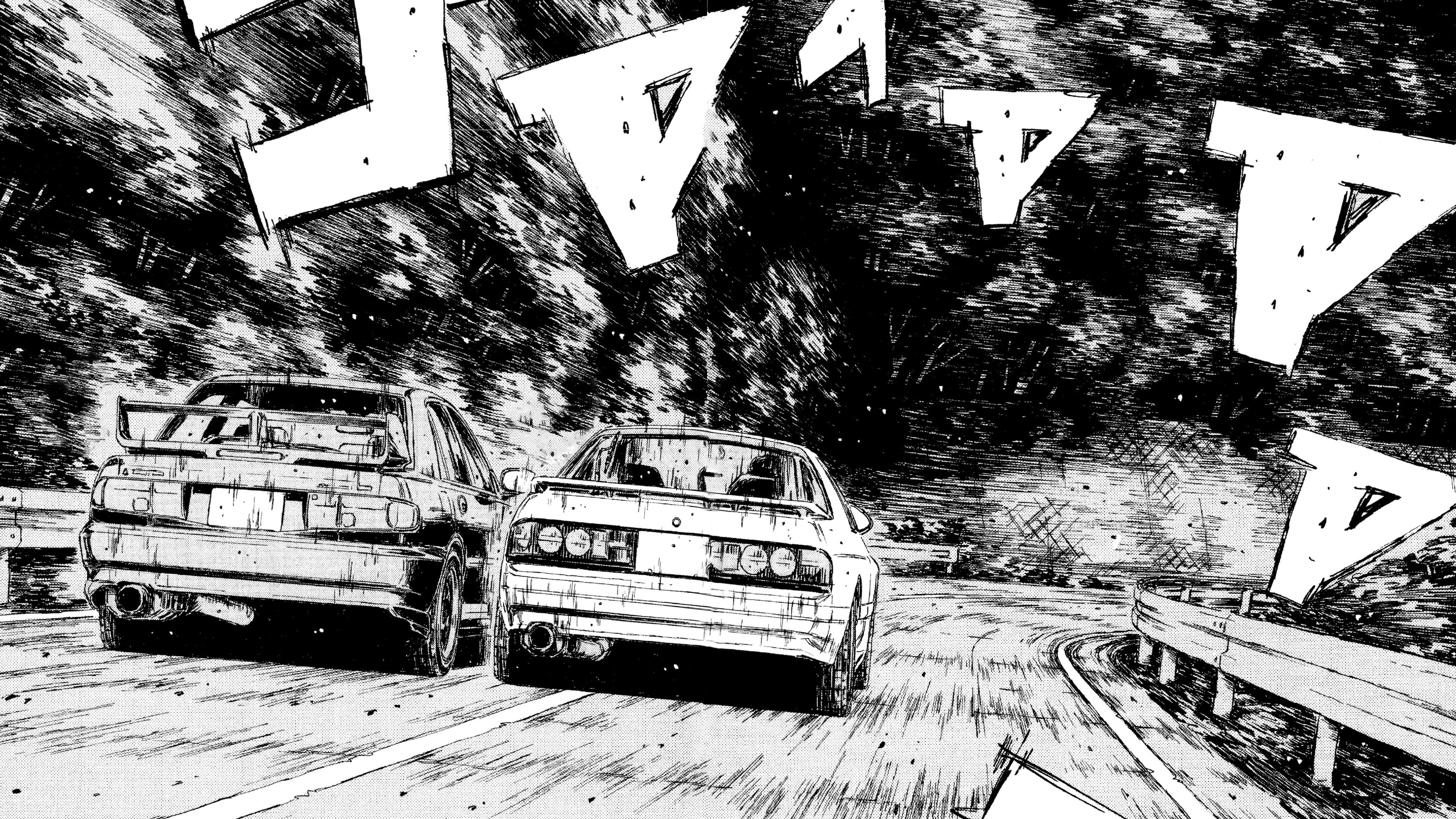 Initial D, 4K, Mitsubishi Lancer Evo V, HD Wallpaper