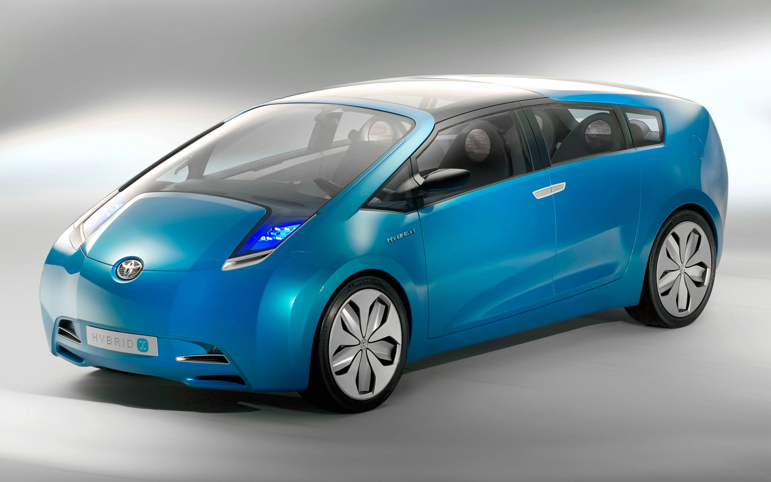 2K, hybrid, x, car, concept, blue, toyota, HD Wallpaper