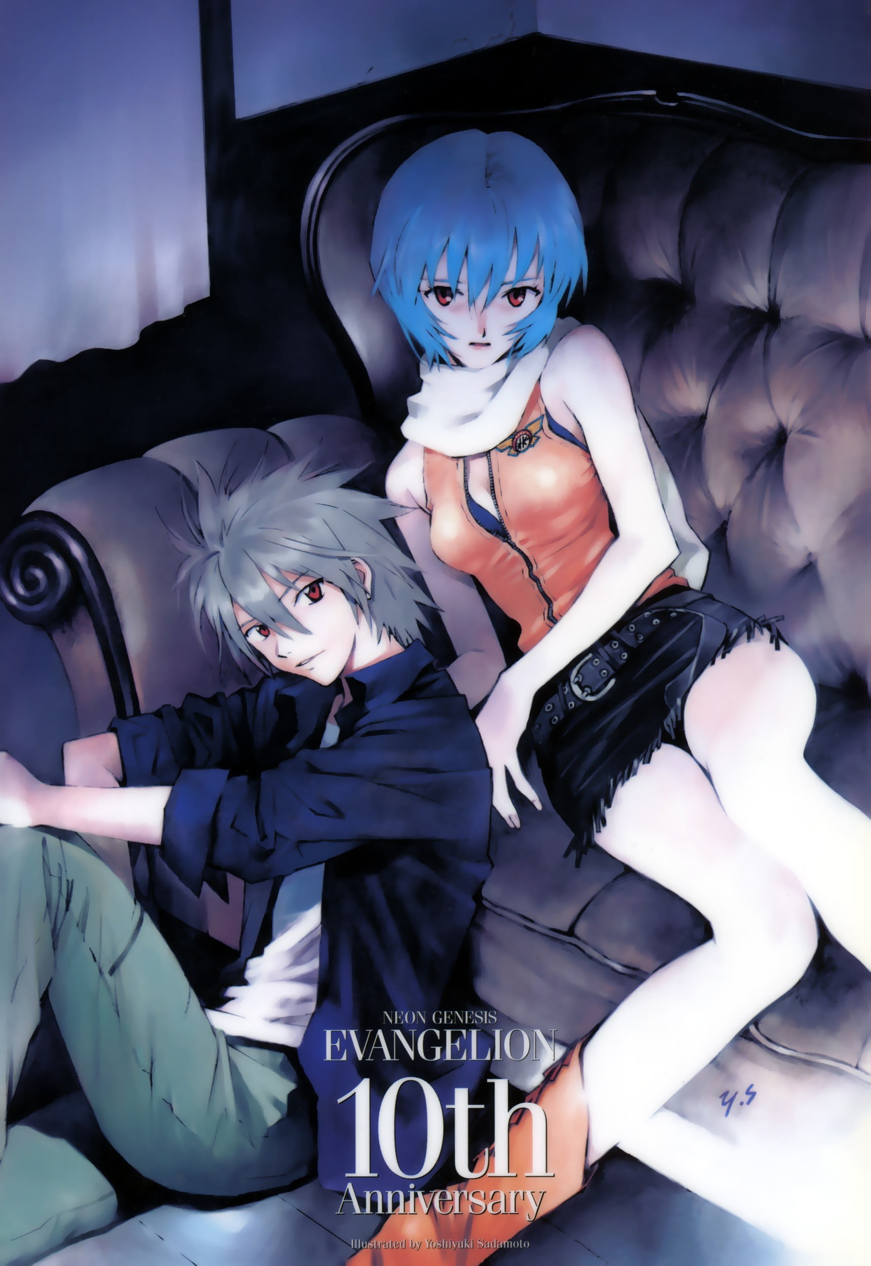 Ayanami Rei, occupation, males, emotion, men, two people, togetherness, clothing, business, adult, anime, women, security, females, people, holding, Neon Genesis Evangelion, Phone HD Wallpaper