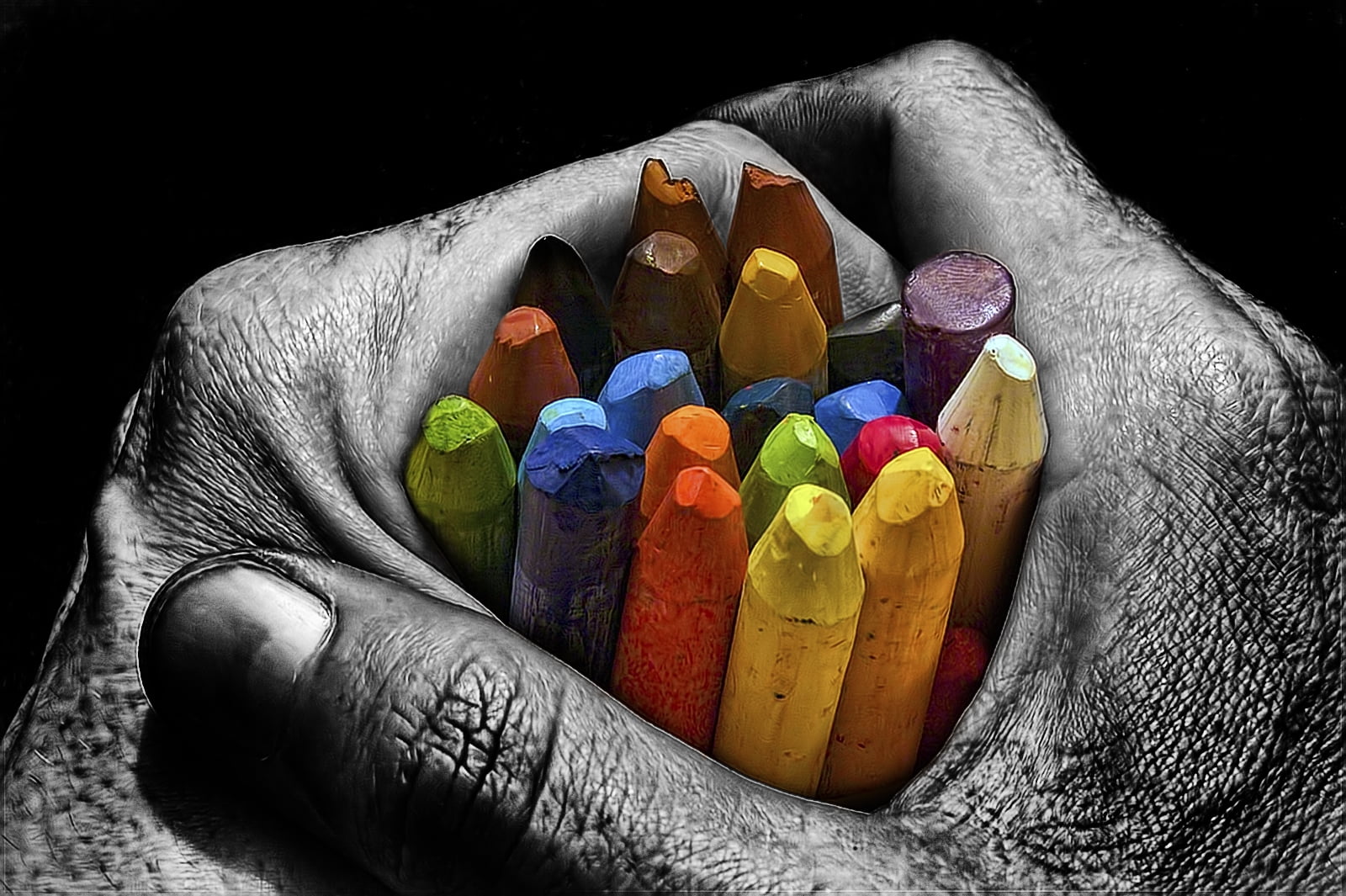 black Color, variation, palms, ideas, art, pencil, isolated color, large group of objects, red, wood - Material, human body part, yellow, close-up, colors, HD Wallpaper