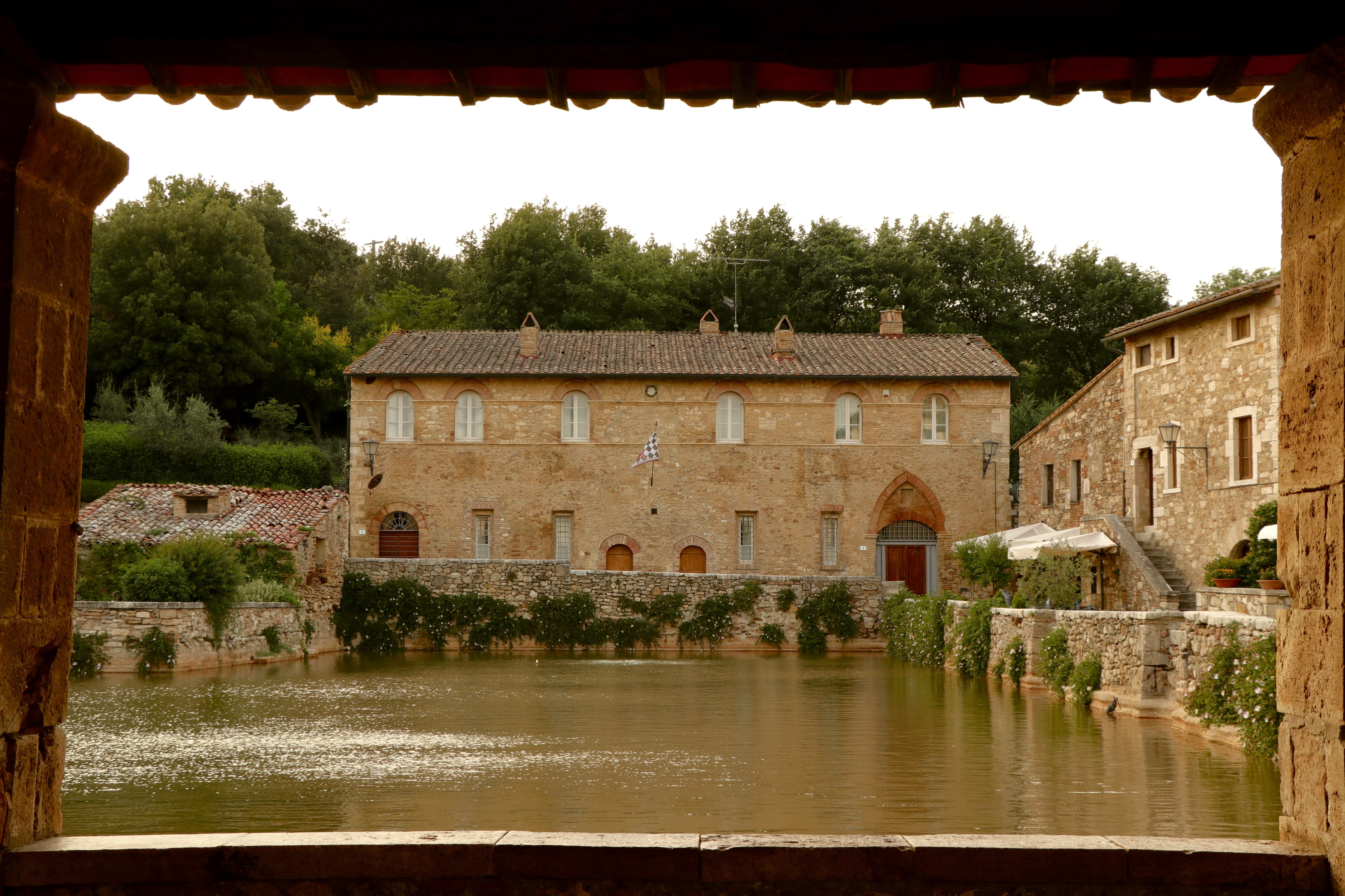 no people, outdoors, the past, day, nature, civilization, reflection, attraction, unesco, romans, old, tree, sky, plant, ancient, historian, bagno vignoni, HD Wallpaper