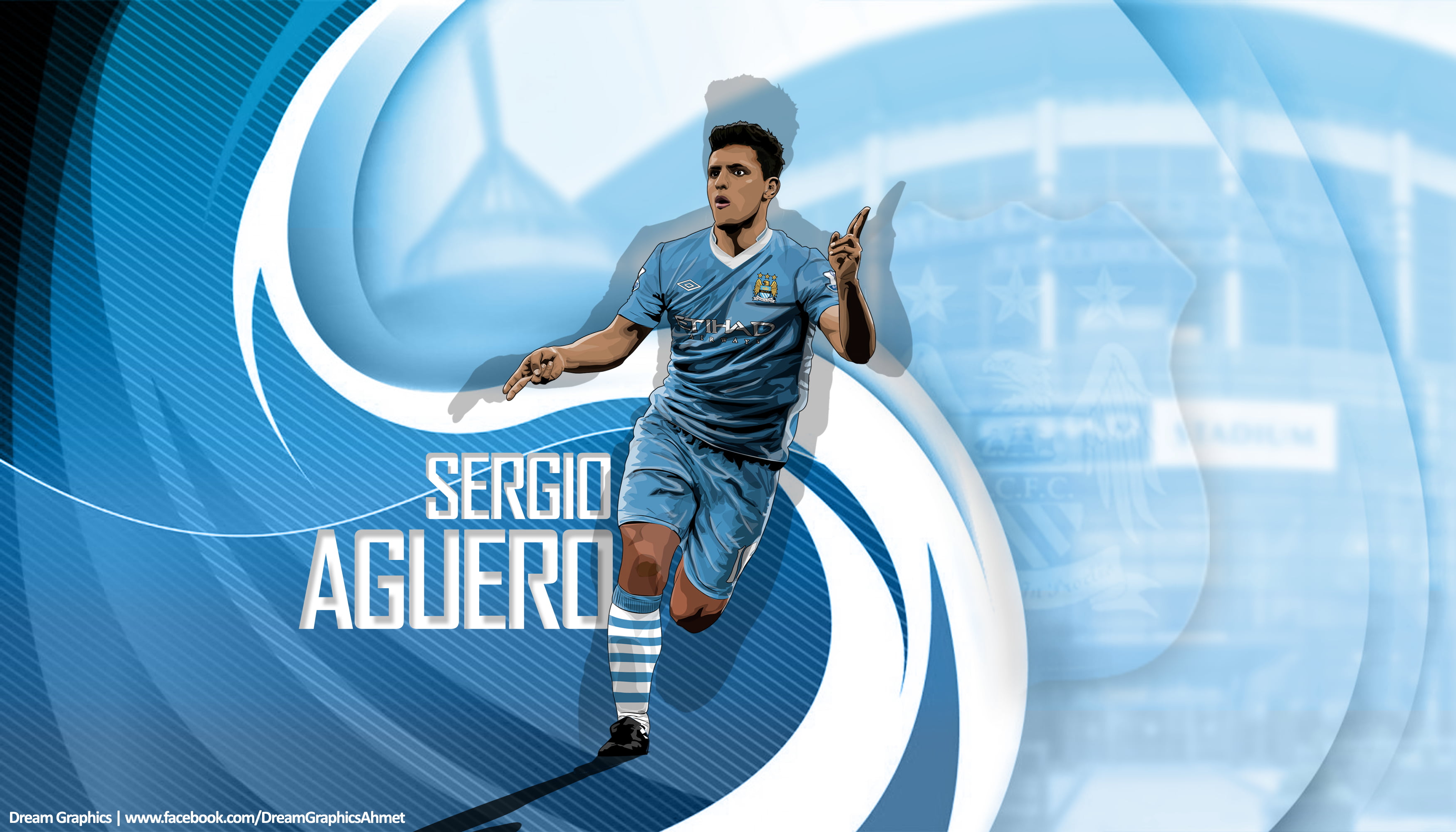 2K, Sergio Agüero, Manchester City F.C., Soccer, HD Wallpaper