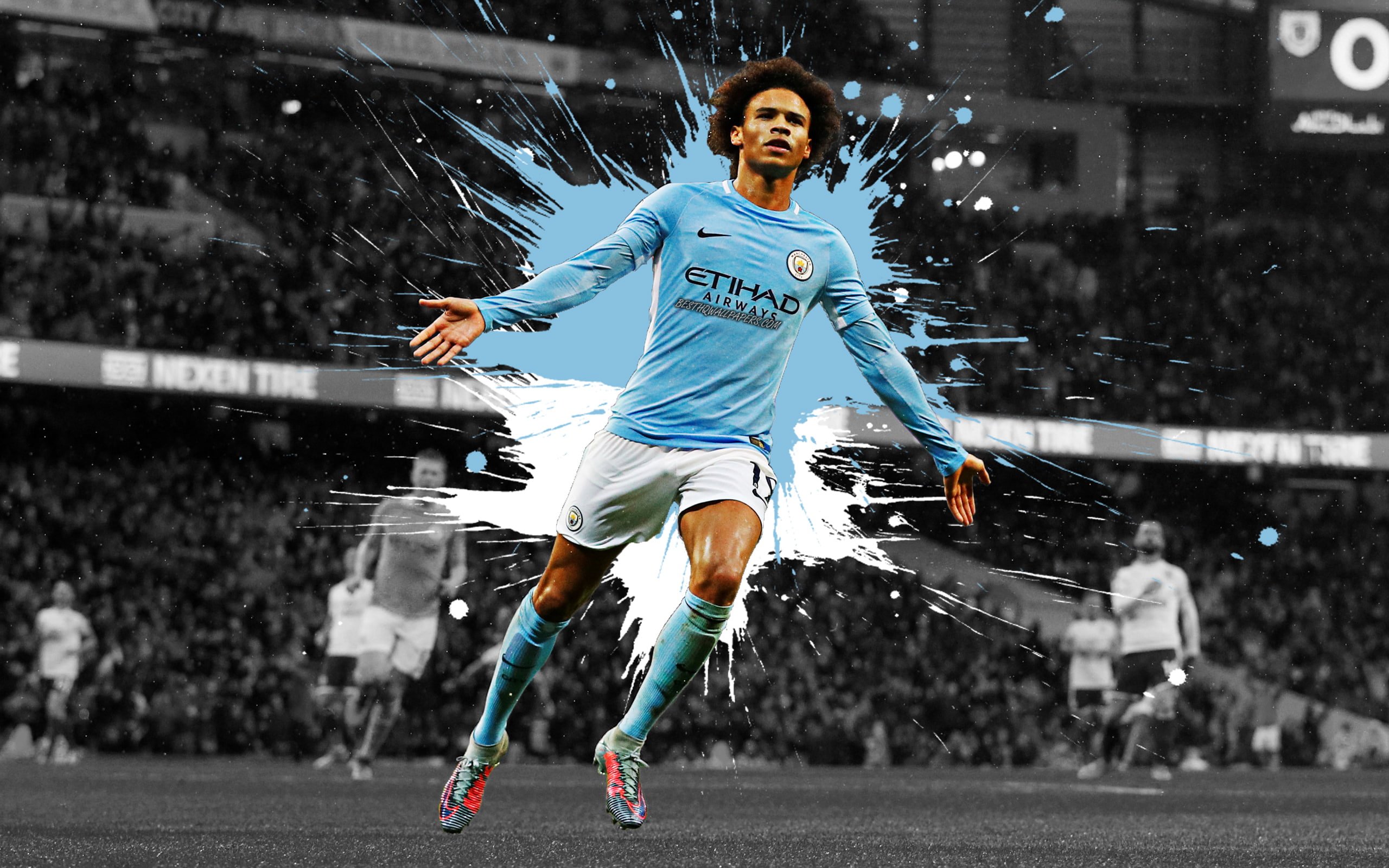 German, Manchester City F.C., Soccer, Leroy Sané, 2K, HD Wallpaper