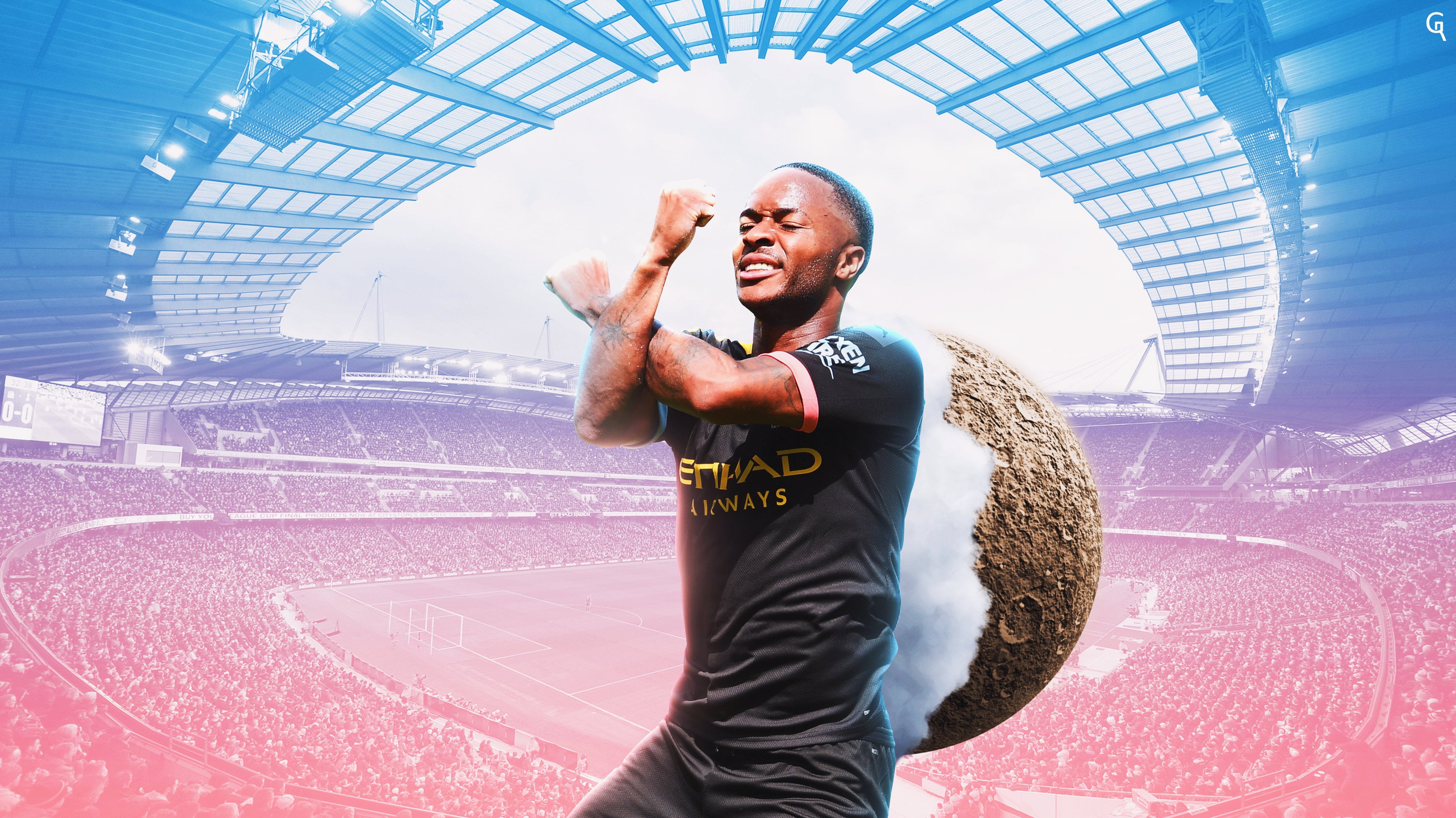 Manchester City F.C., Soccer, 4K, Raheem Sterling, HD Wallpaper