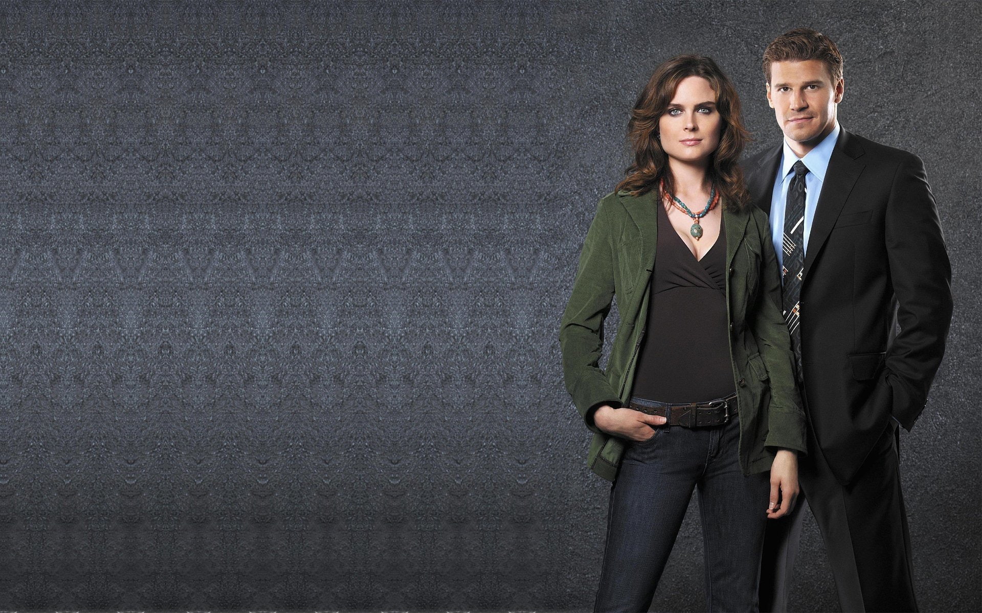 Emily Deschanel, TV Show, 1080P, Bones, David Boreanaz, Seeley Booth, Temperance Brennan, HD Wallpaper