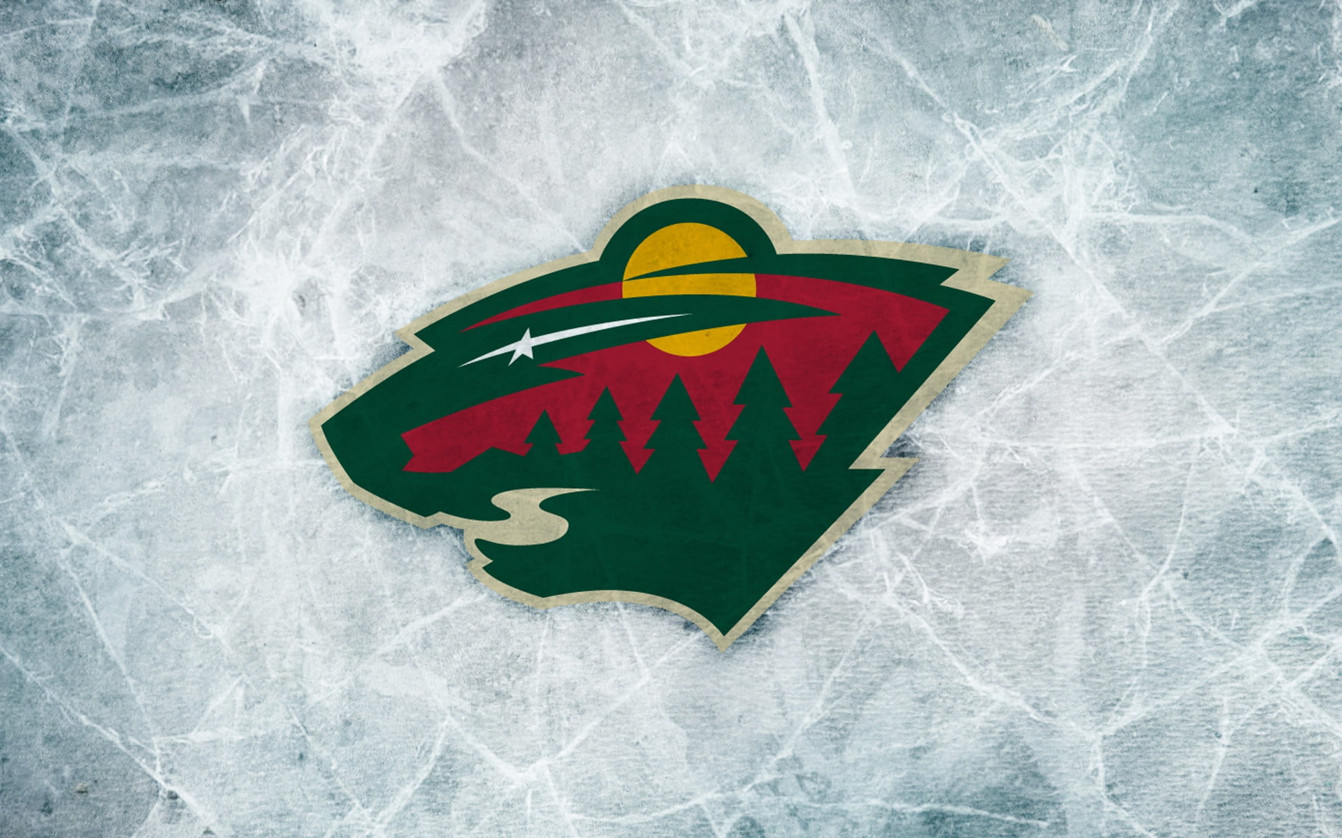 emblem, 1080P, beast, Mn, hockey club, ice, Minnesota Wild, the sun, NHL, forest, HD Wallpaper