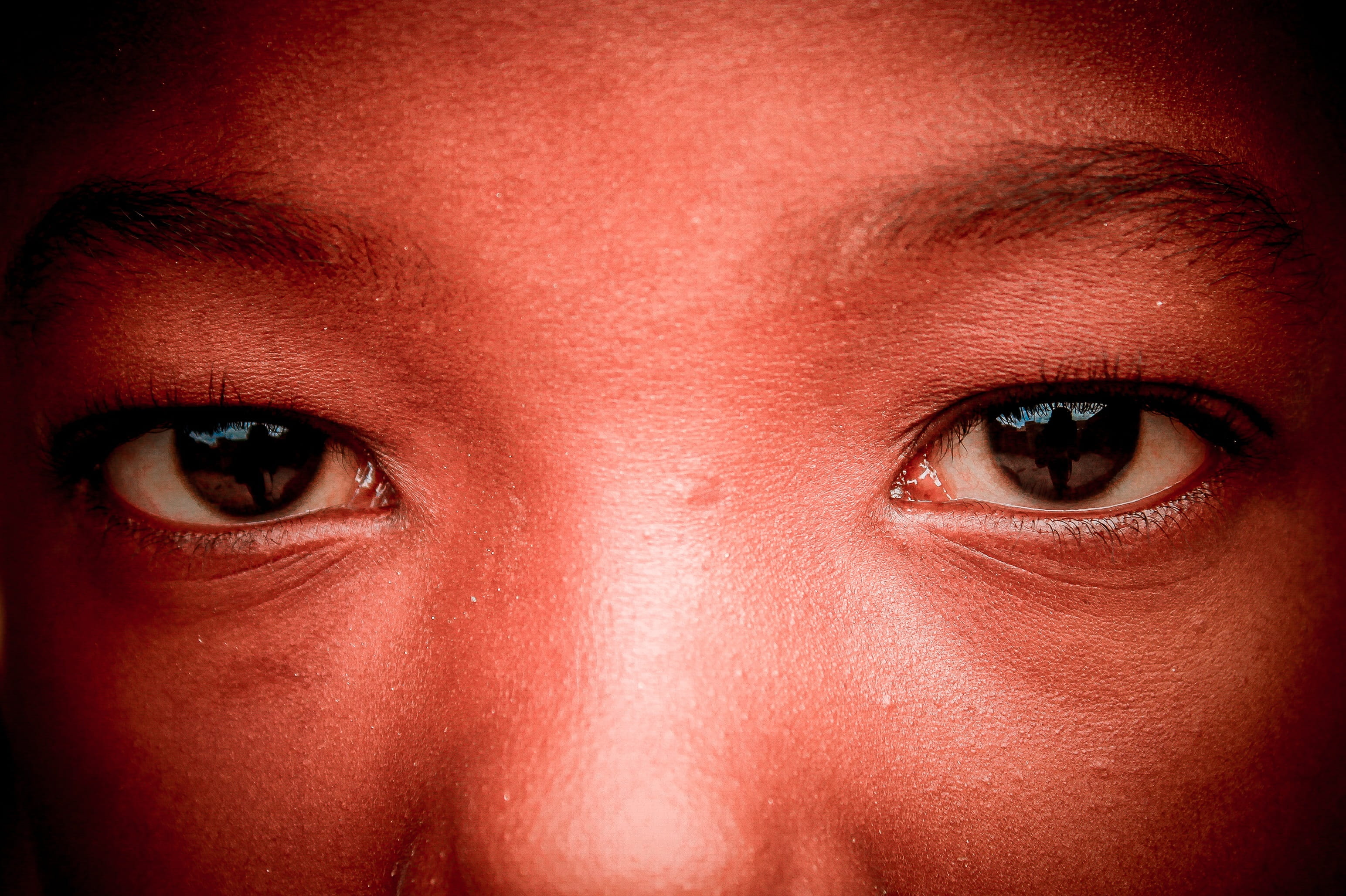 eyebrow, color, aggression, burundi, indoors, eye, 2K, body part, young adult, africa, eyesight, innocent, eyeball, african beads, beauty, human body part, HD Wallpaper
