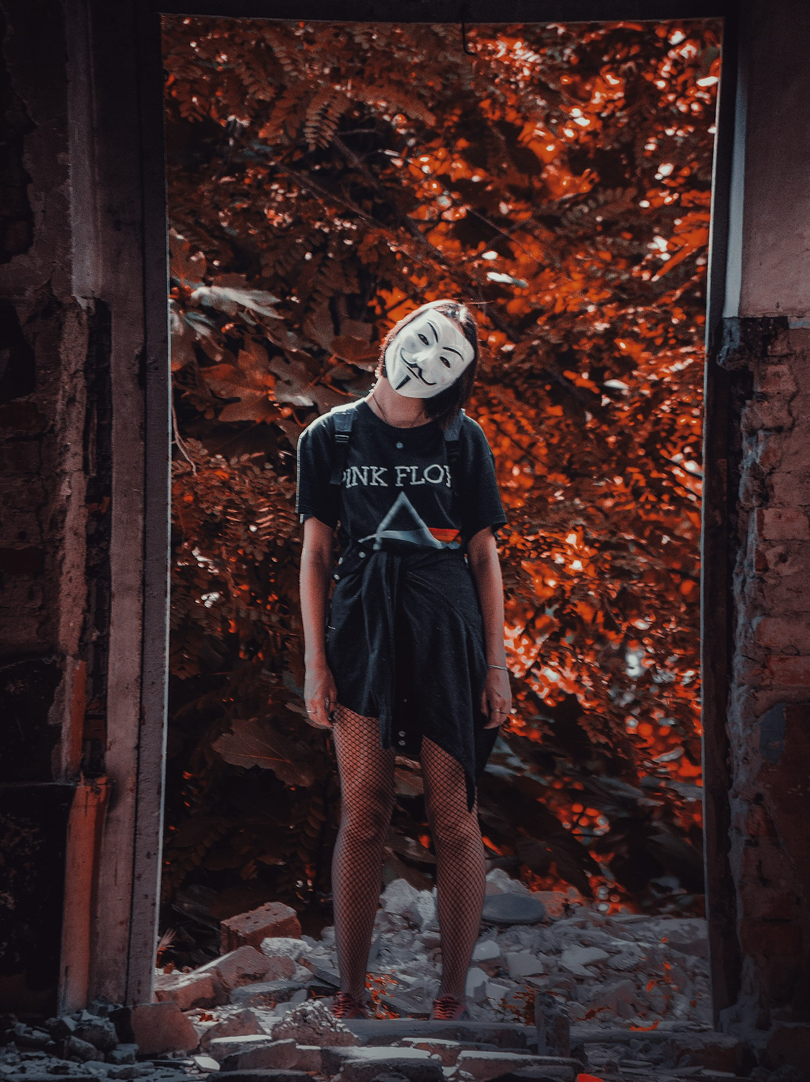 plant, 2K, sweater, pants, tree, window, t-shirt, modern art, contemplation, apparel, one person, young men, sweatshirt, person, wall, young adult, shorts, Phone HD Wallpaper