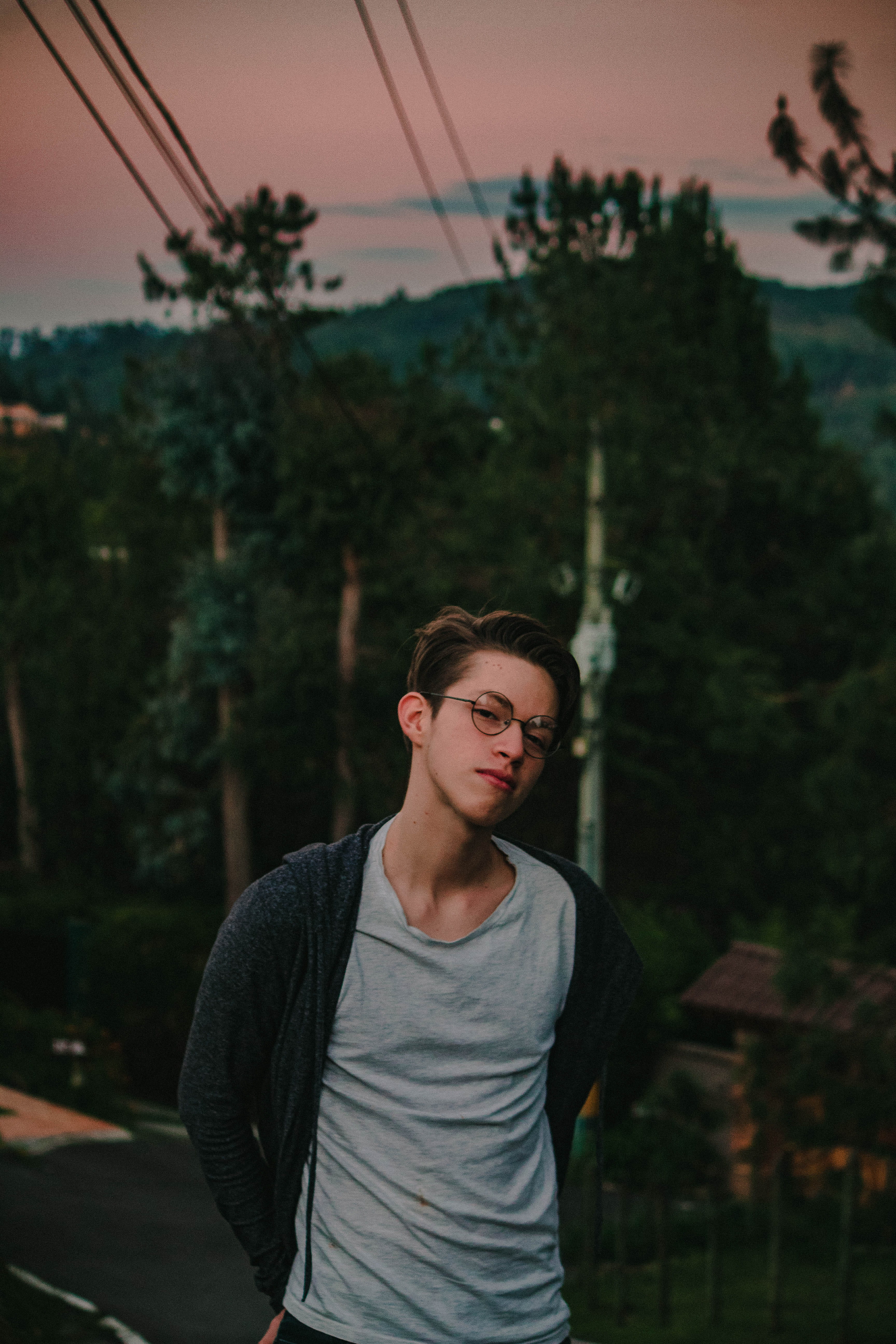abies, plant, conifer, sleeve, focus on foreground, lifestyles, 5K, real people, person, one person, day, standing, young adult, man, t-shirt, accessory, Phone HD Wallpaper