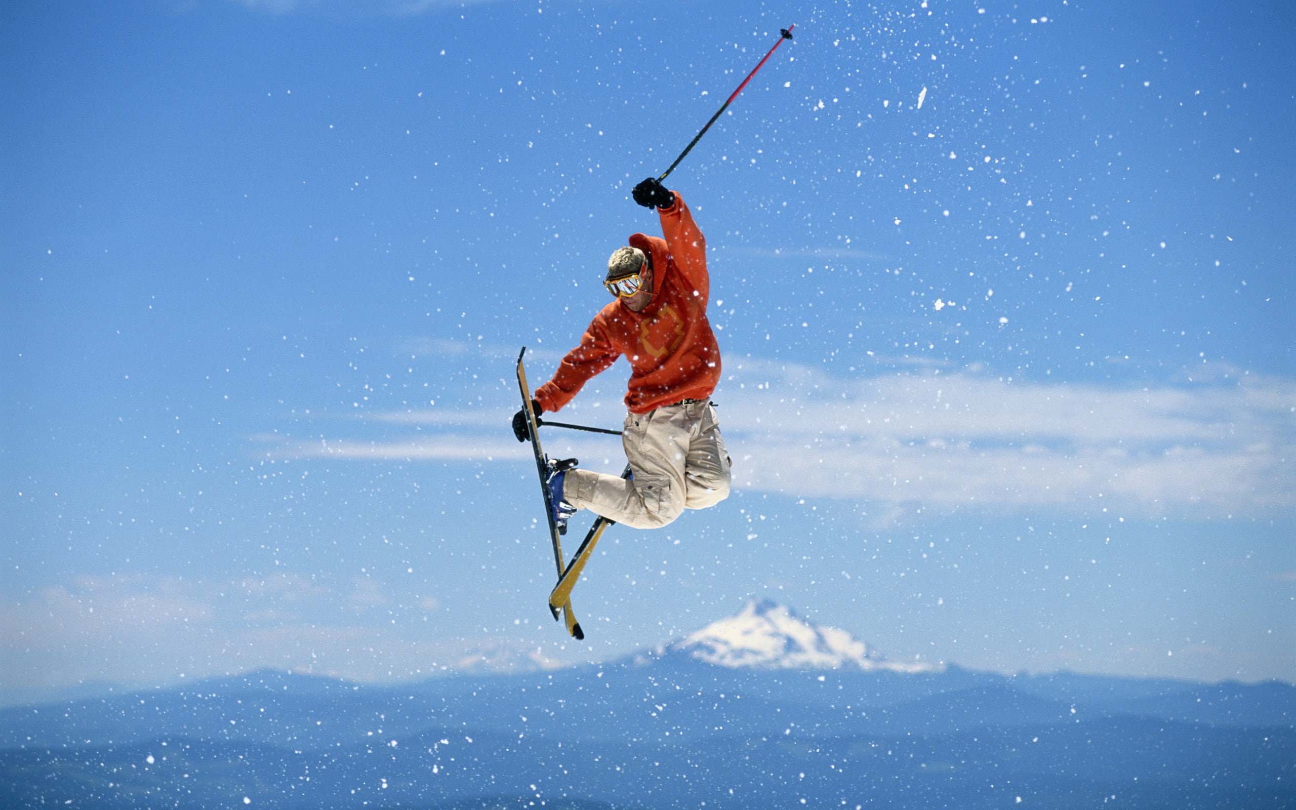 Skiing, Stunt, 2K, HD Wallpaper