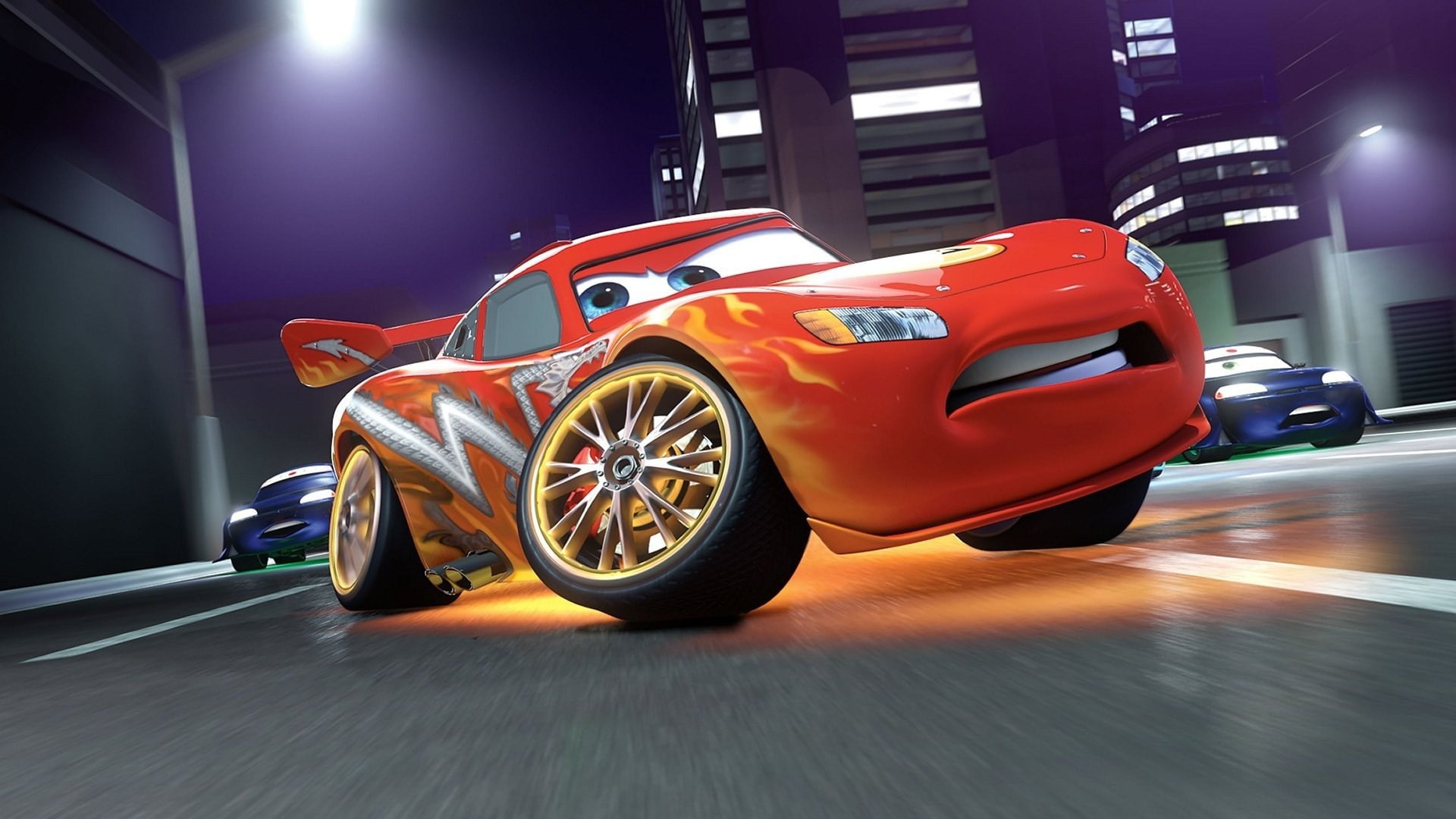 light - natural phenomenon, no people, luxury, sport, speed, night, auto racing, transportation, wheel, indoors, motor vehicle, cars toons maters tall tales, HD Wallpaper