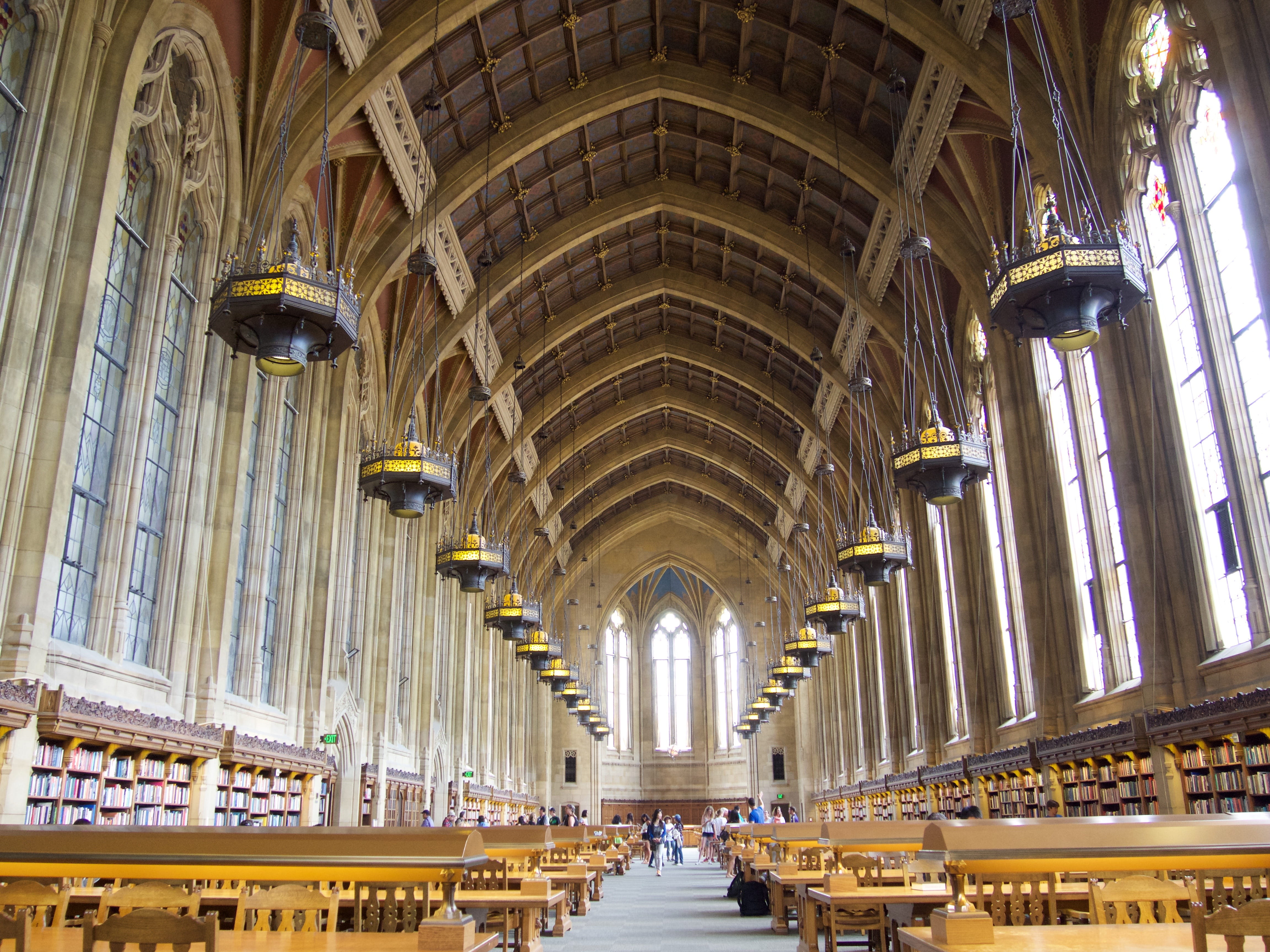 library, day, arch, architectural column, belief, seattle, building, travel destinations, tourism, spirituality, united states, group of people, ceiling, HD Wallpaper