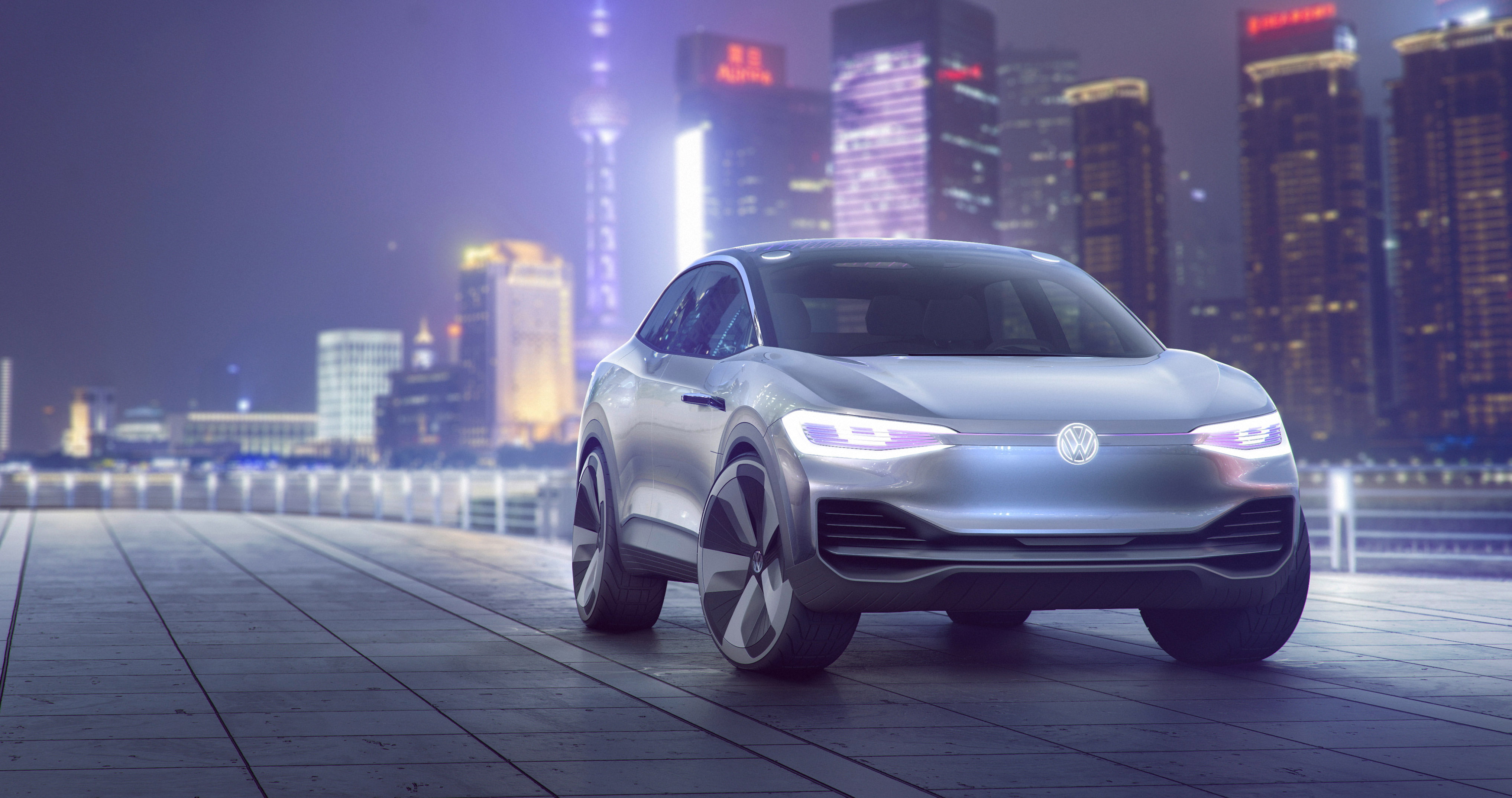 4K, 4K, 2017, Volkswagen ID Crozz, Electric SUV, Shanghai Auto Show, HD Wallpaper